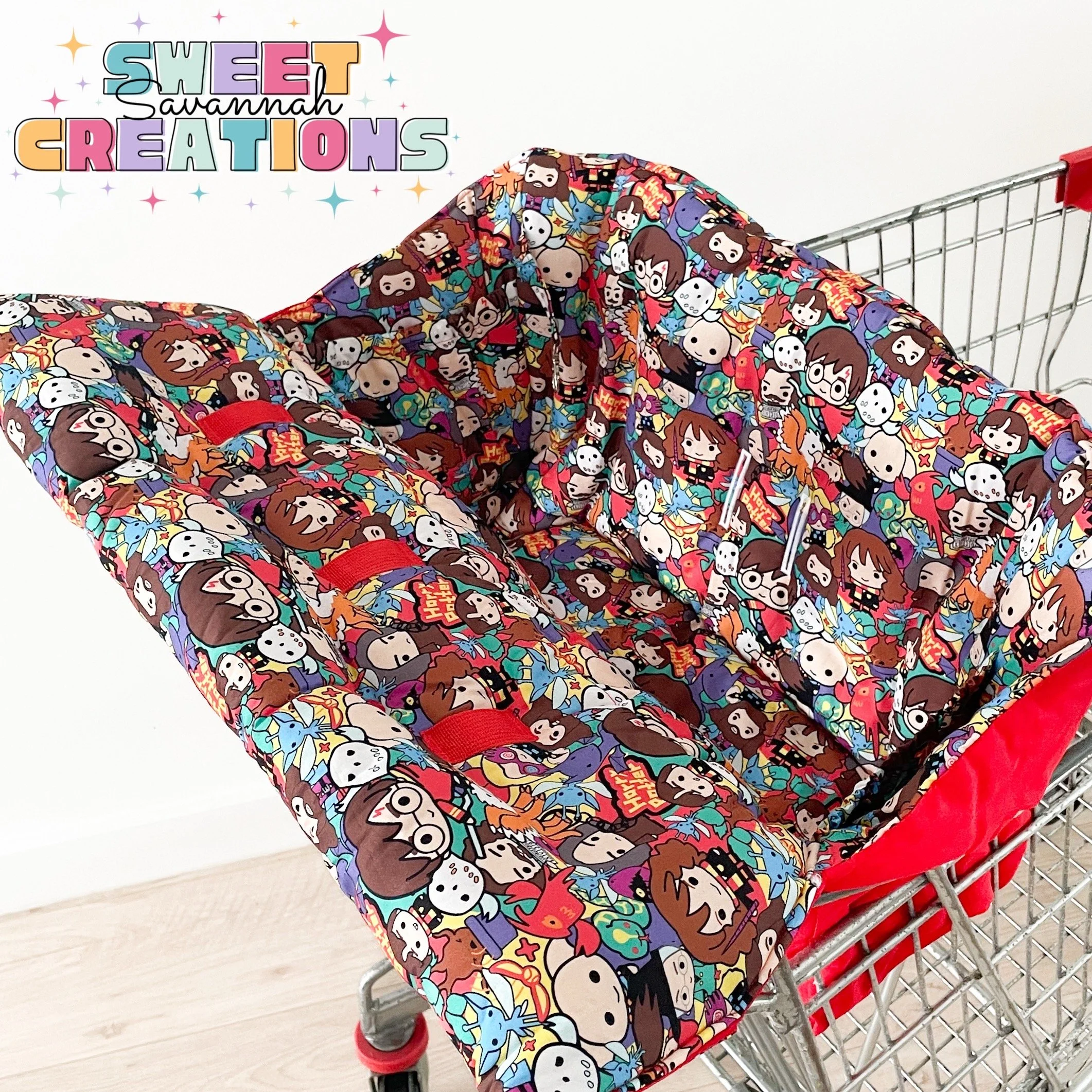 Boy Wizard - Shopping Trolley Seat Cover - Red