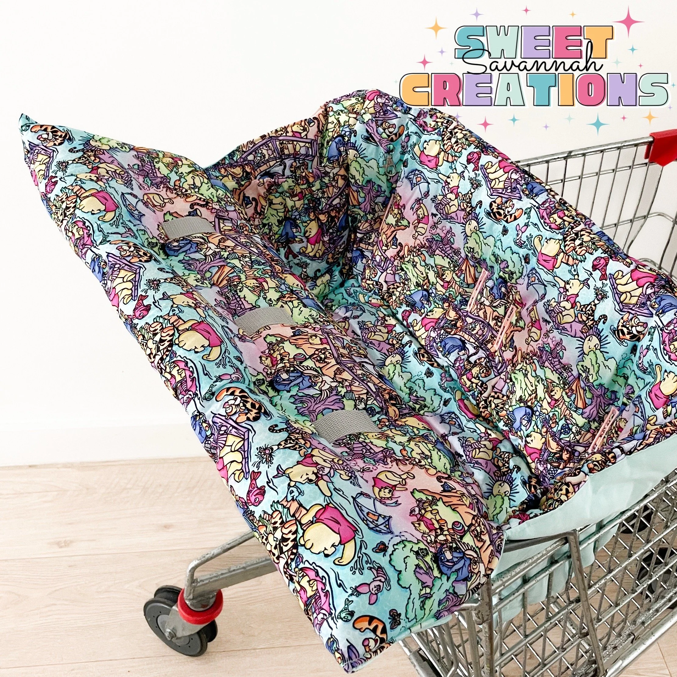 Summertime Fun - Shopping Trolley Seat Cover - Pale Turquoise