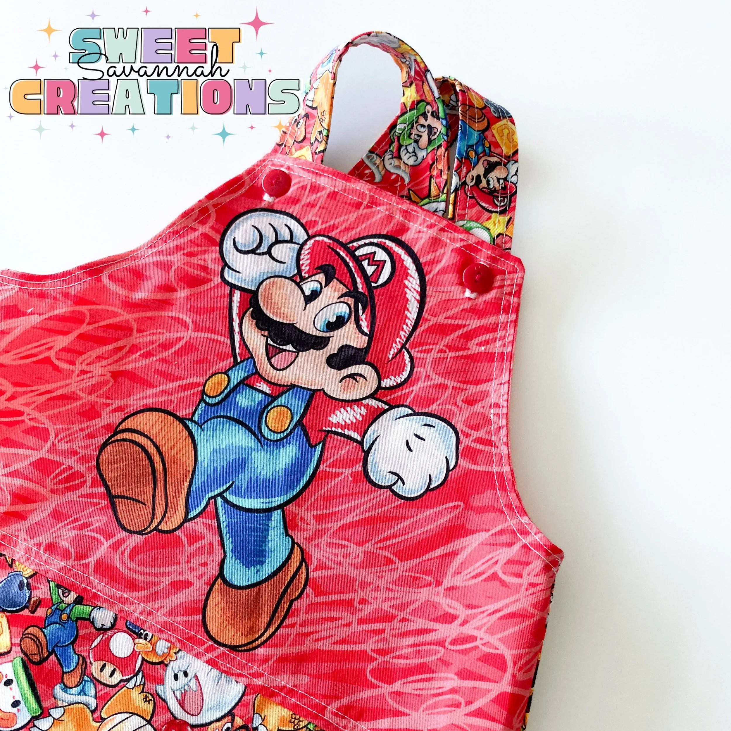 Super Bros - Red - Overalls