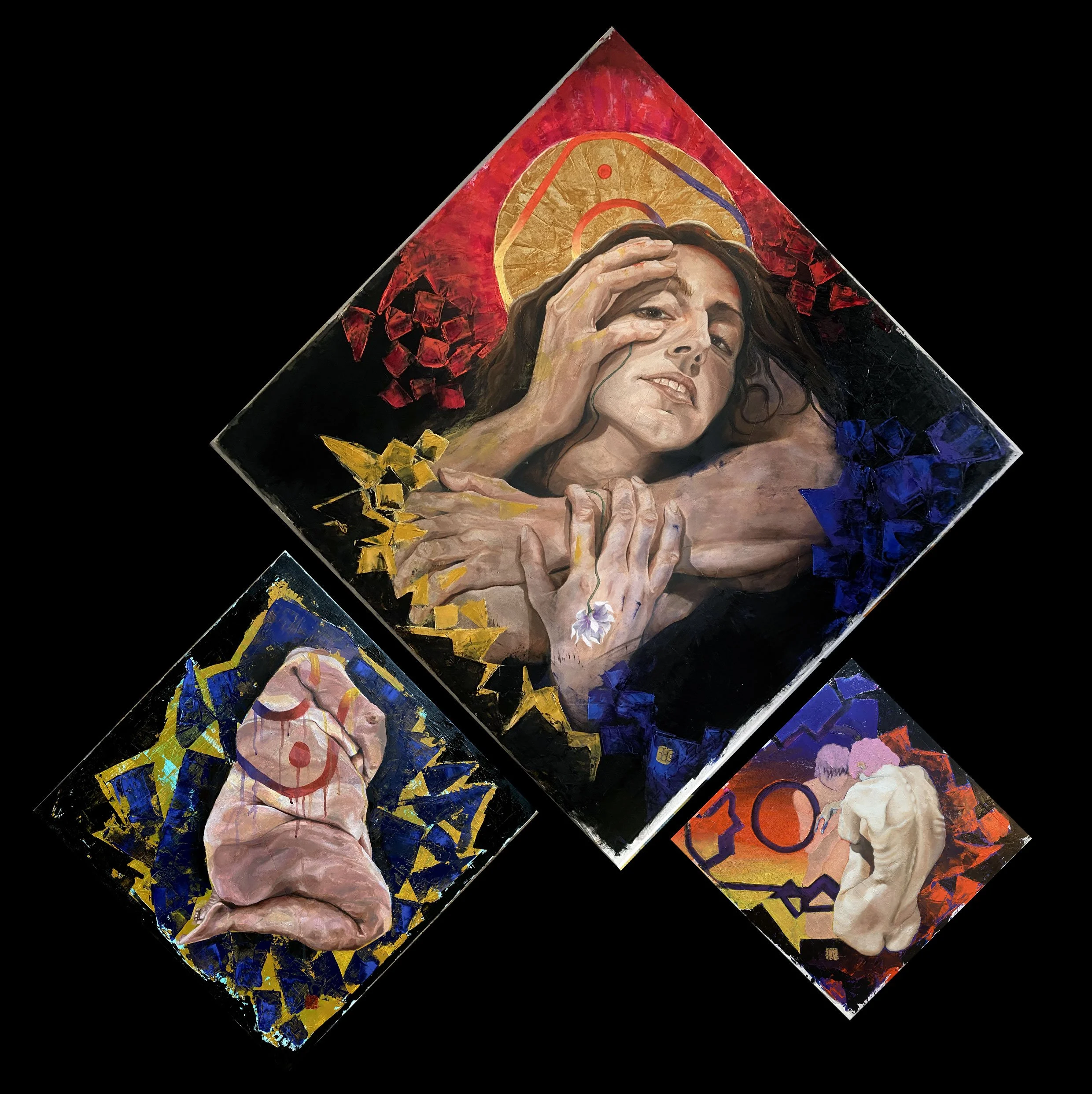 His Holiness Instagram, 80 x 80 cm 50 x 50 cm 40 x 40 cm, Oil on Canvas, 6000 €