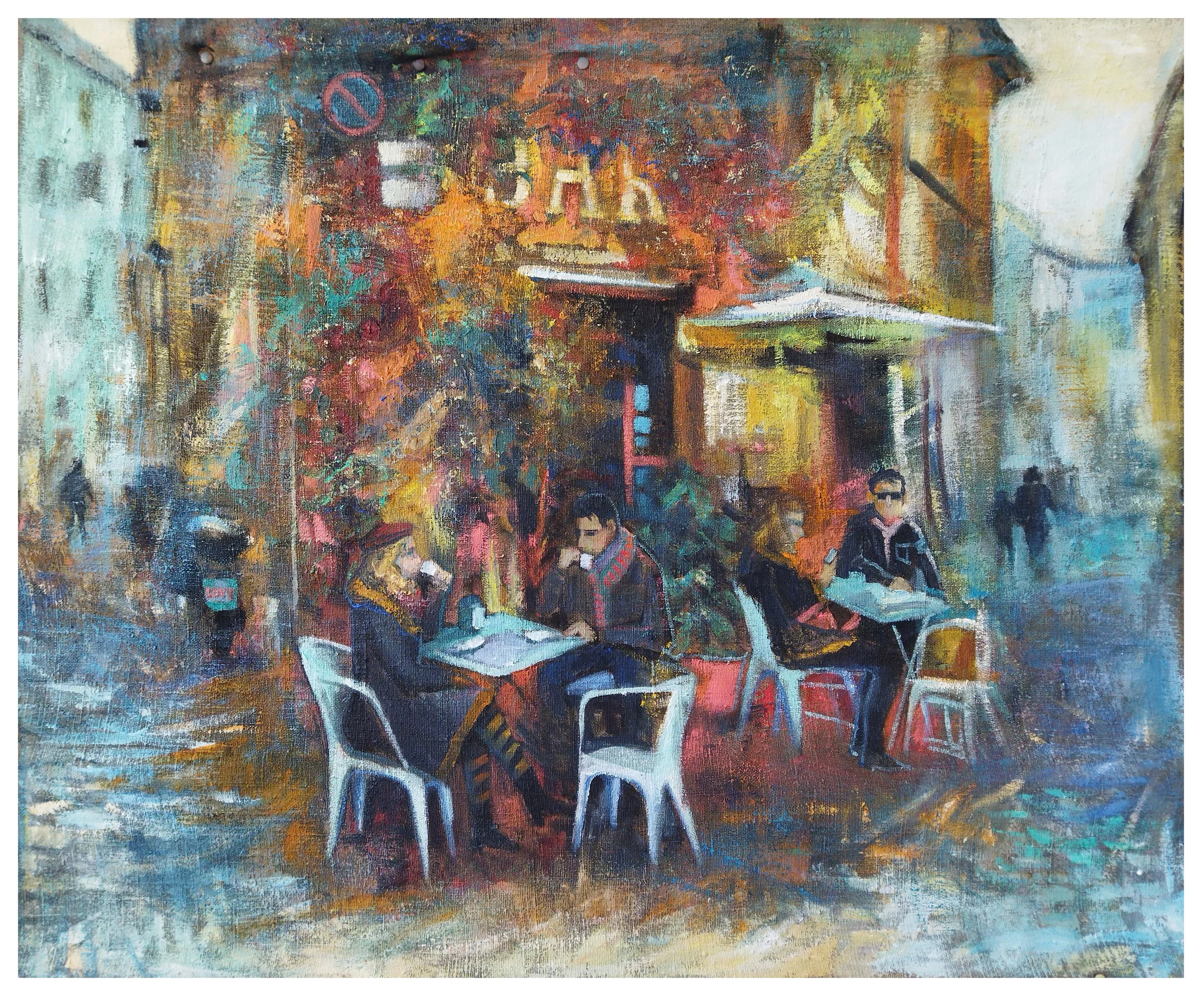 “BAR Trastevere” 90 x 110 cm, acrylic on special canvas, Italy-Roma 2023, price - 6.300 euros