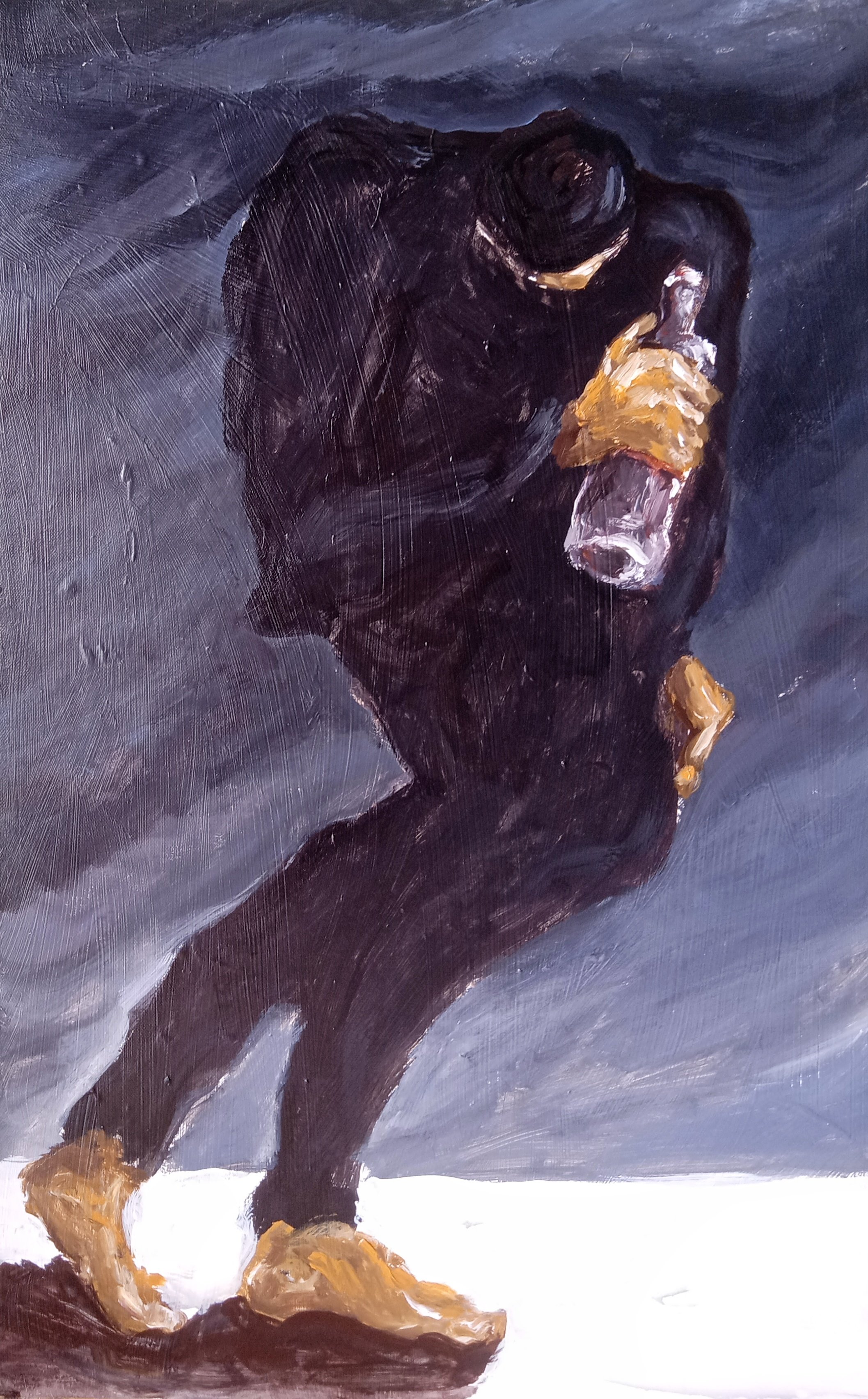 "Drunken" , 50x70 cm, acrylic on canvas, $ 650