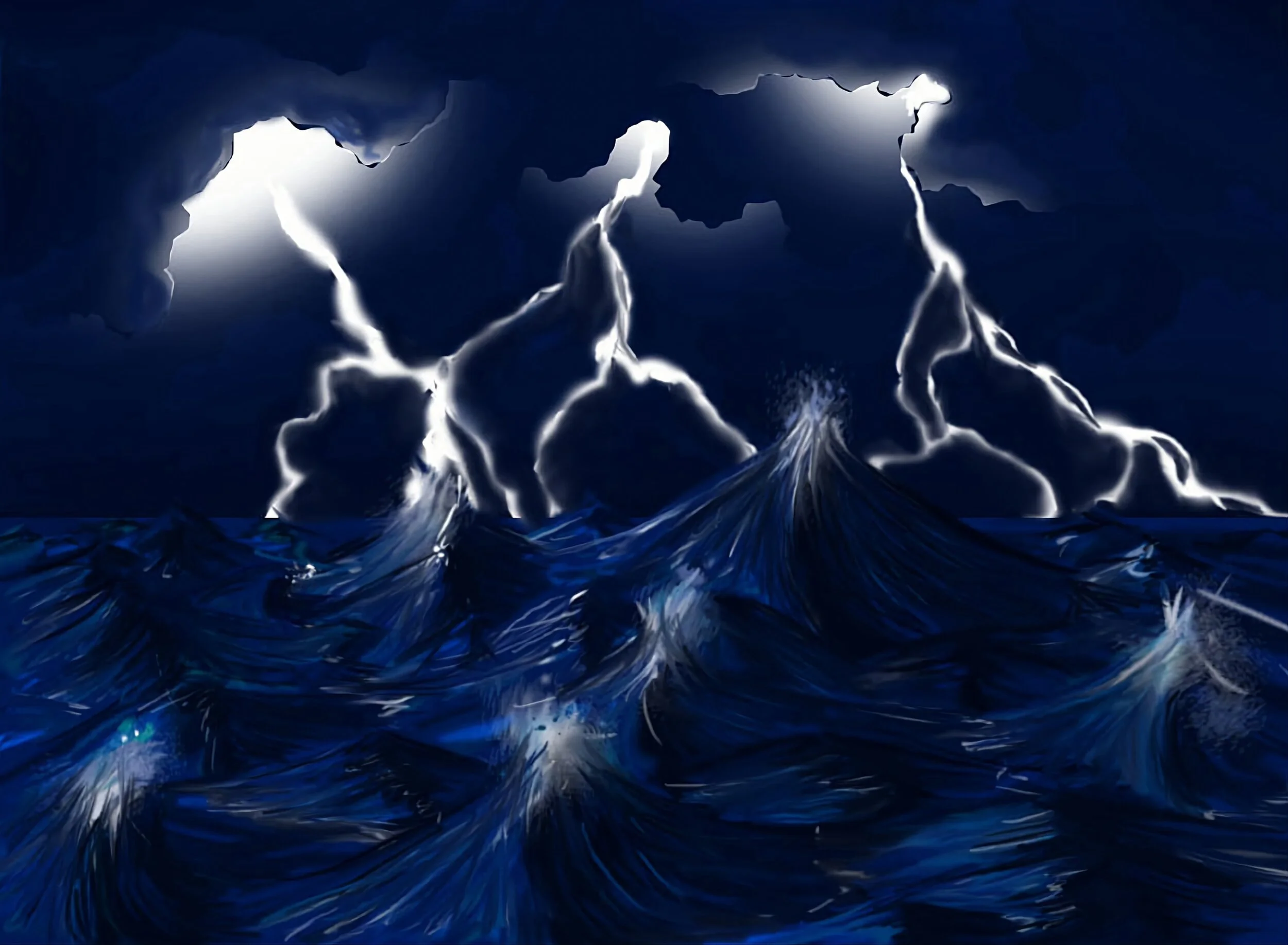 'The Storm' (Digital Painting, 90 cm x 65 cm, 70 Euro)