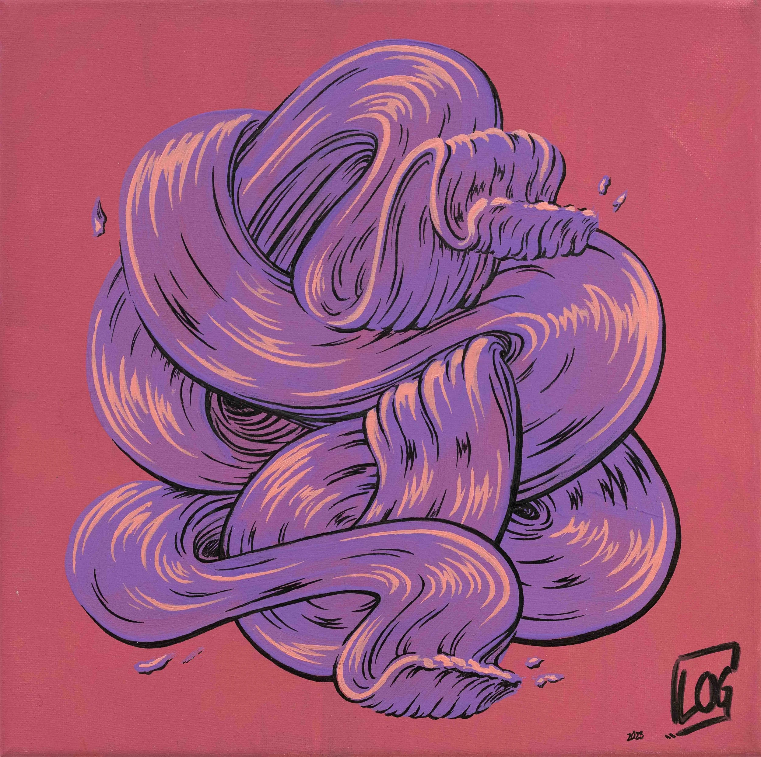 Rising Tensions (Acrylic On Canvas), 30x30cm 