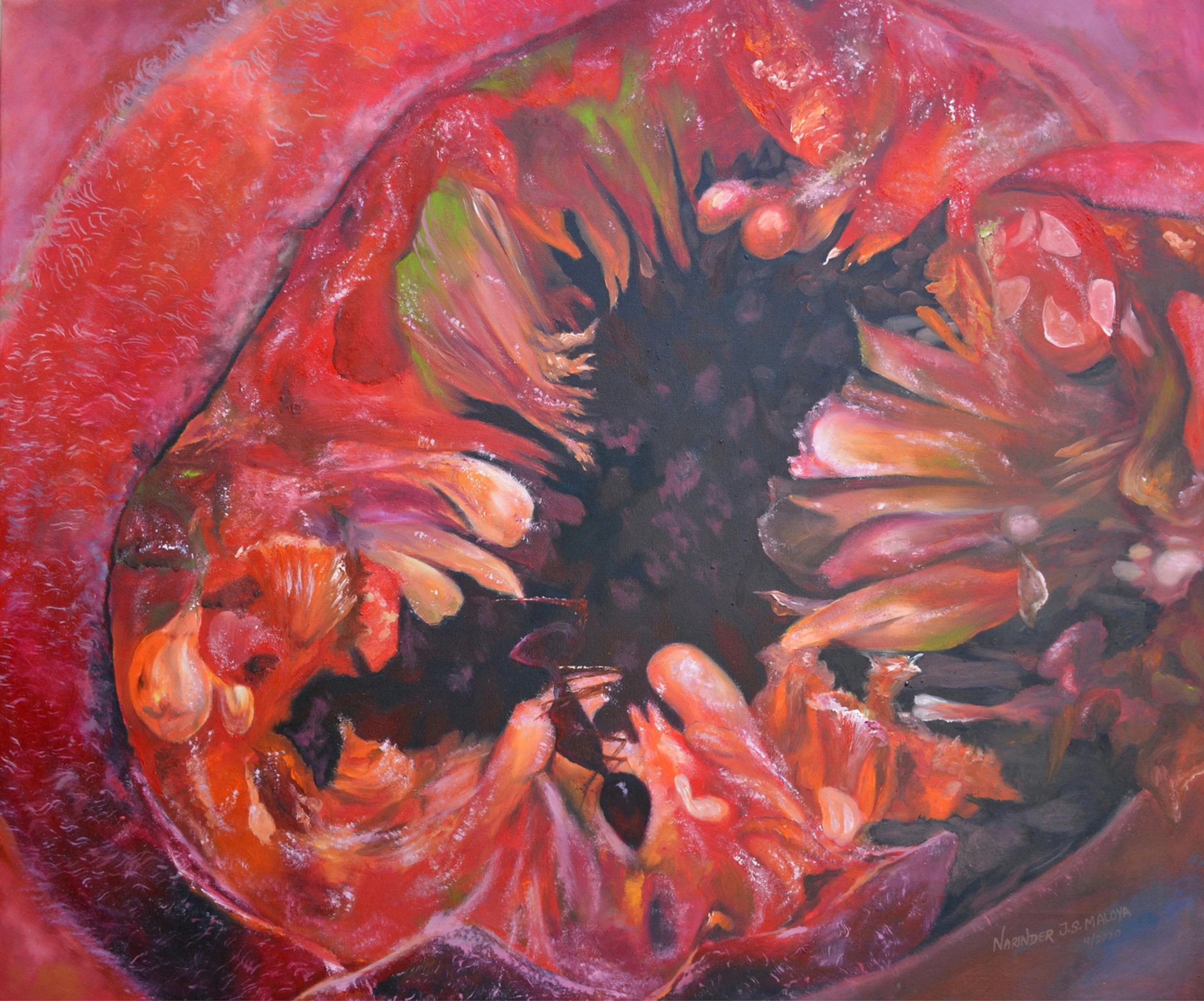 NARINDER J.S.MALOYA, LAST EMPROR,32x38inch OIL ON CANVAS, price: 3,30,000