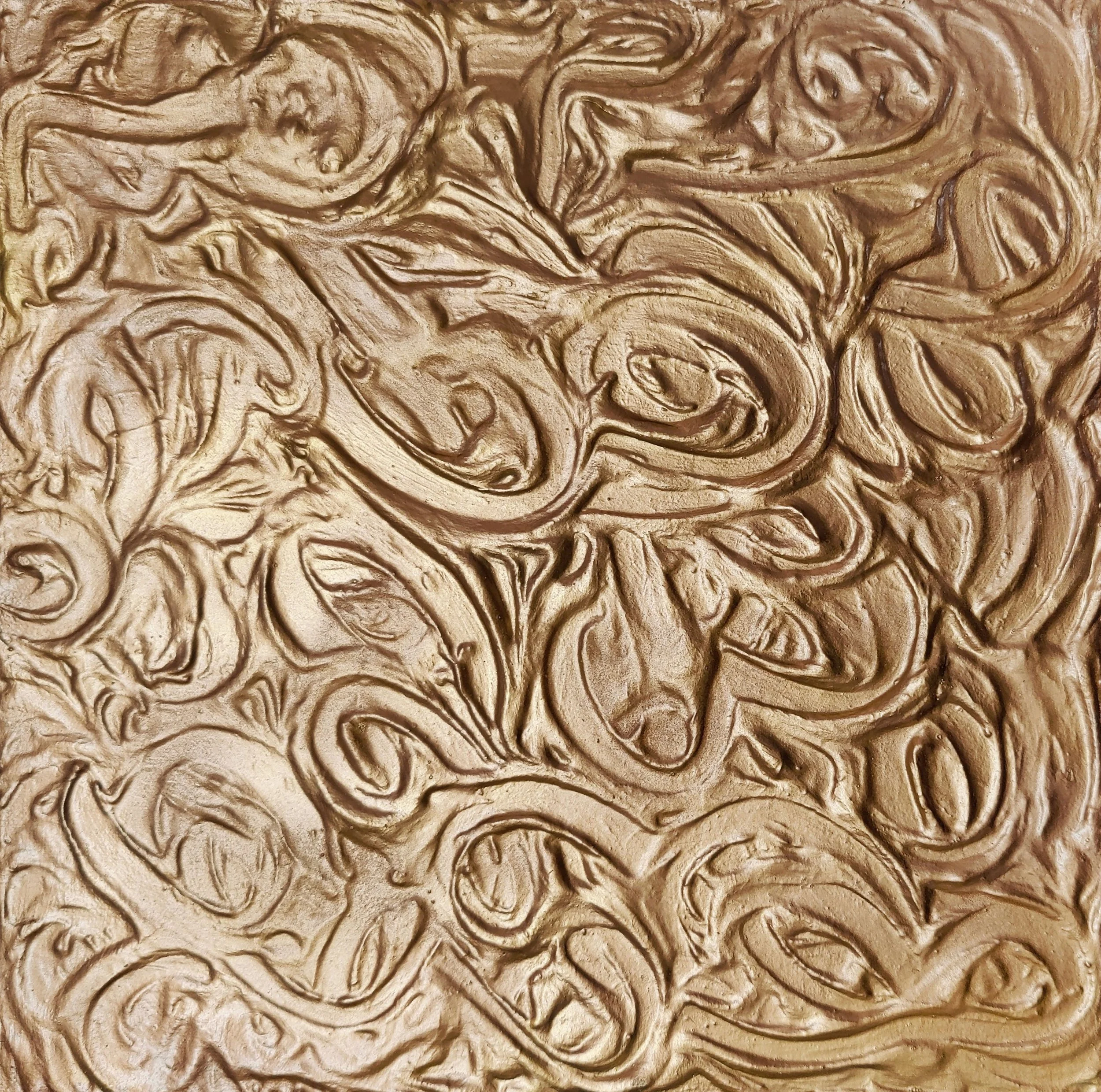 Labyrinth, 12 by 12 inches, 2023, Mixed media on canvas, USD500