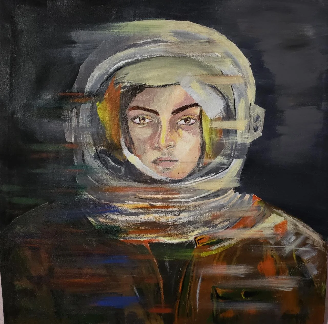 Title: Fading away in space,
Medium: Acrylic on canvas,
Size: 53x53 cm,
Price: 400$
