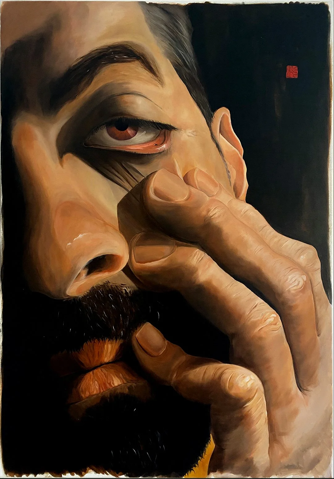 Unsuspected bother, 100 x 70 cm, Oil on Canvas, 3500 €