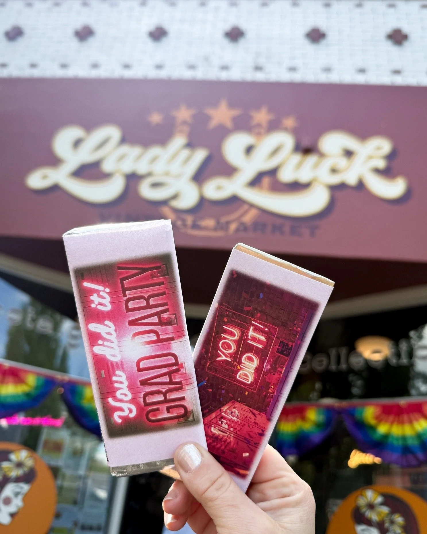 Love seeing business &amp; organizations I love supporting each other! 🎉

This week through Thursday, pop by @ladyluck_corvallis and enter their giveaway! Not only do you get a chocolate bar from @burstscandies with each ticket you purchase but half