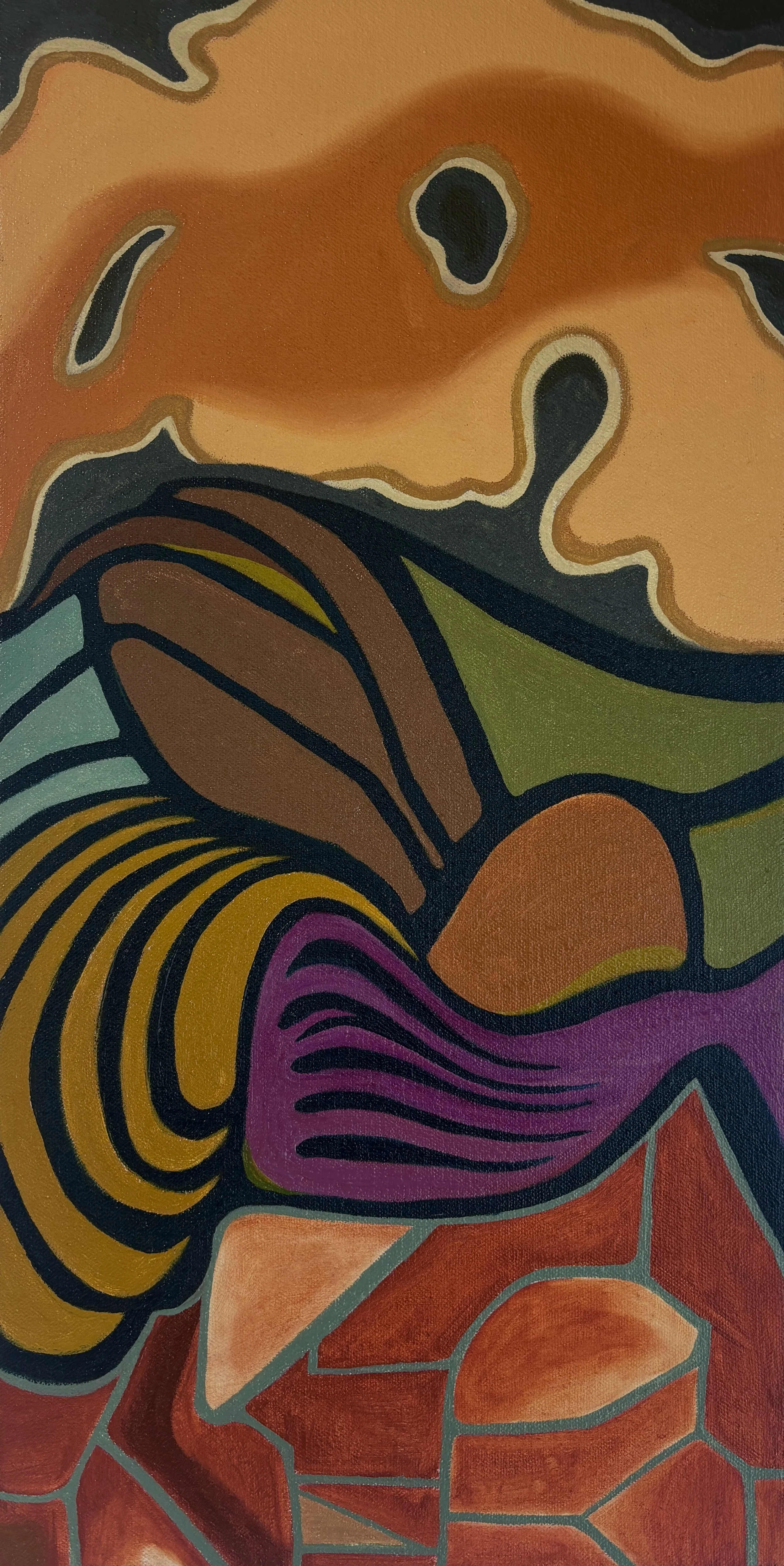 Nick Maltagliati, Bird's Eye View: Thermal, Rice, & Salt, Oil on canvas. 20 x 10 in., 2026
$700