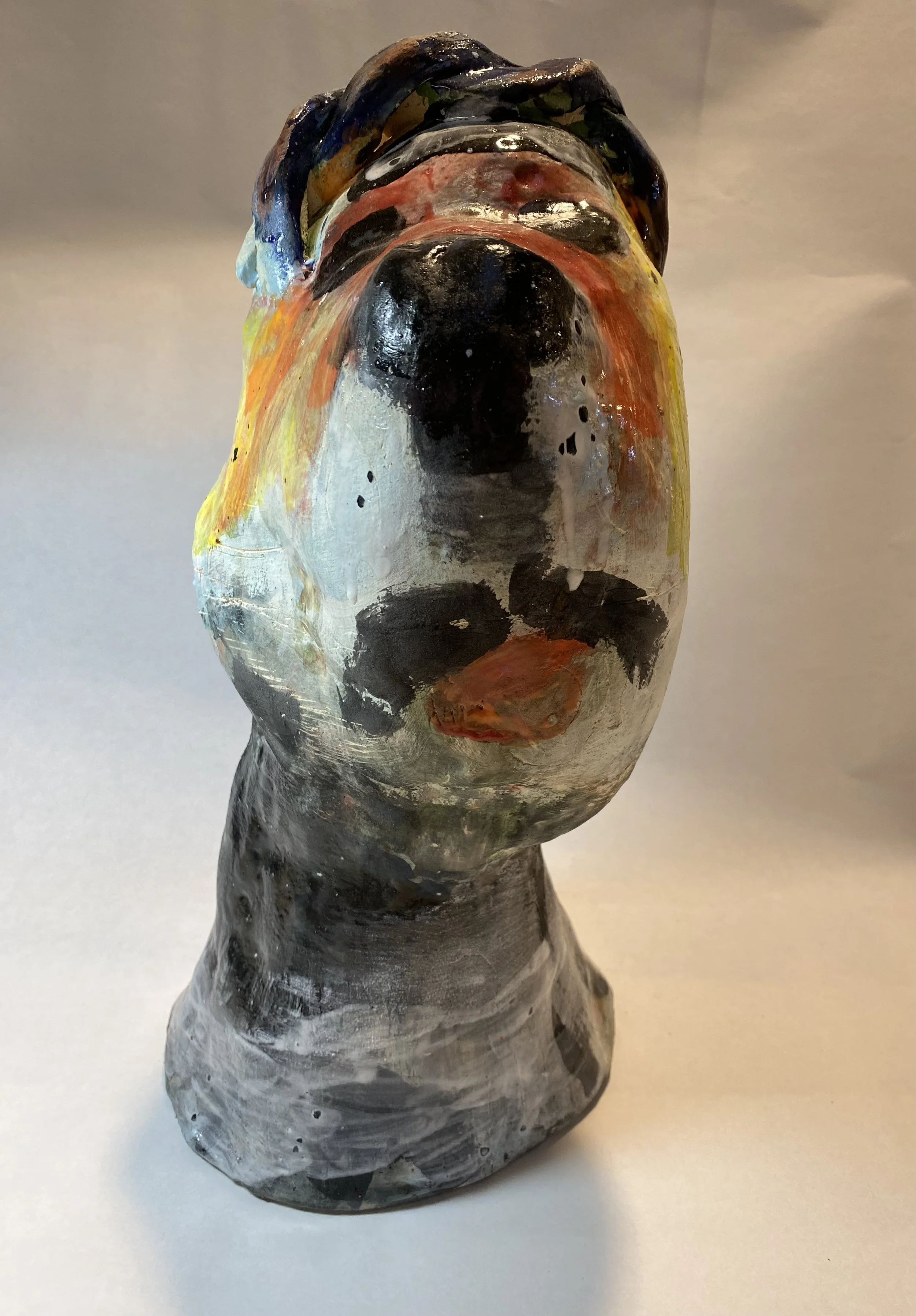 Dog Face, 2024, Clay, 14 x 6 x 7"