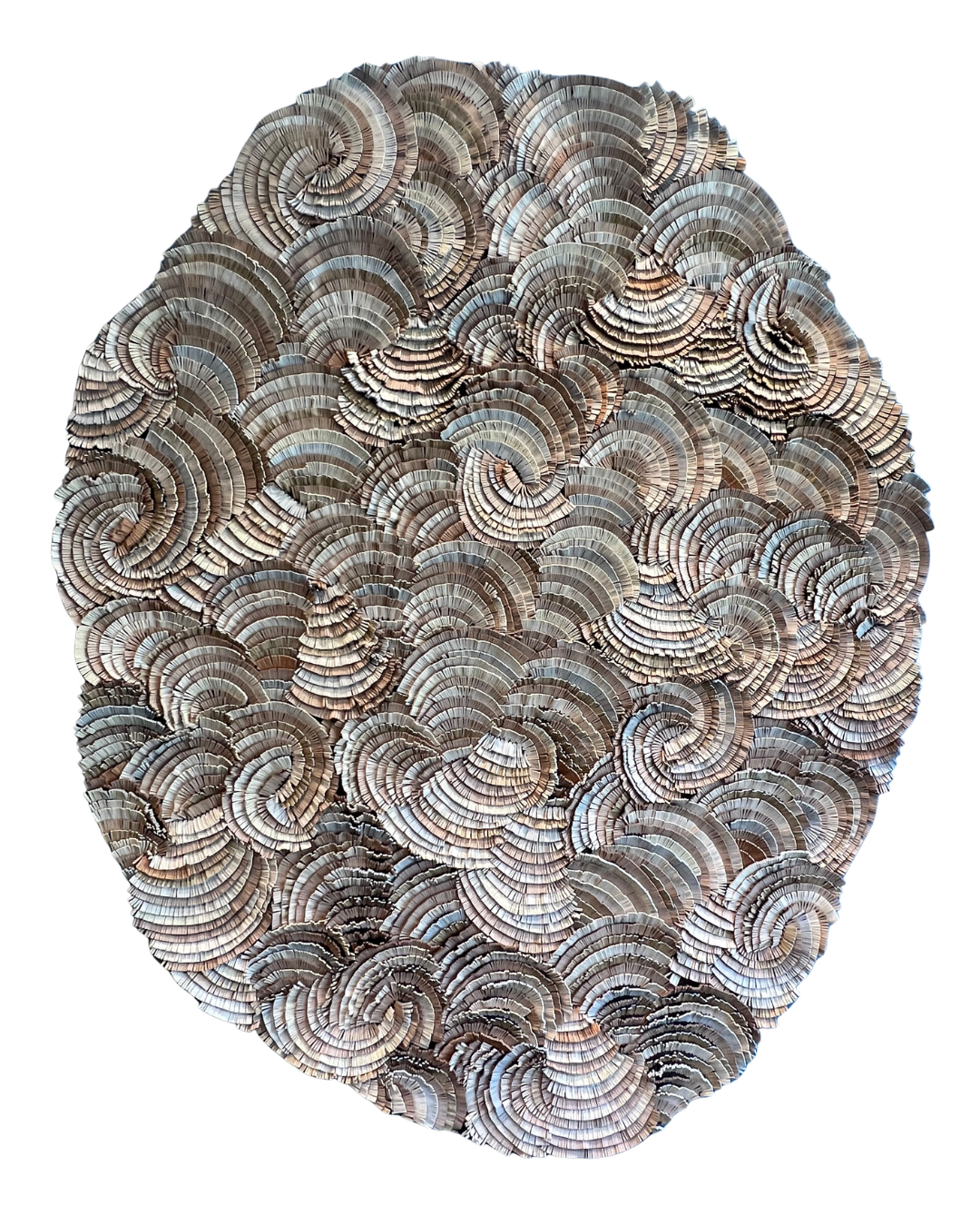 Cécilia Lusven, Sandy Waves, 2024, 40x31 inches, Handwoven from linen and off-cut leathers
$6,200