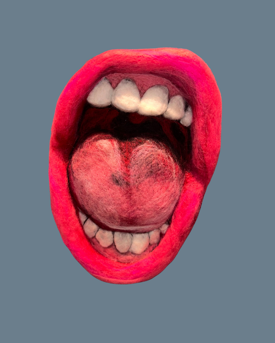 SOLD, 12., Small Size/ Pansy pink Series , Wool over felted form