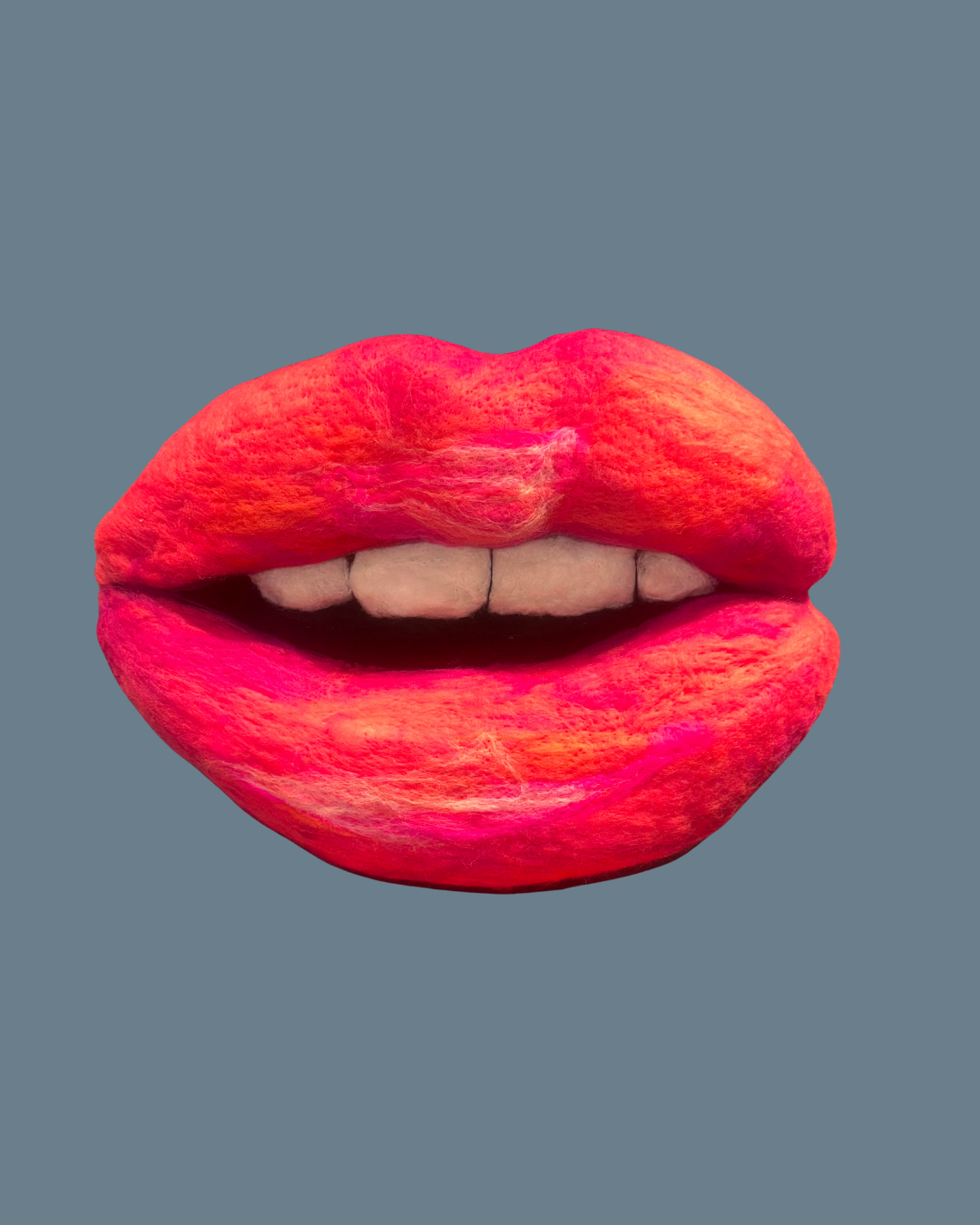 X.X. (Neon Pink) Medium Size/ Face Series, Wool over felted form, $1,000