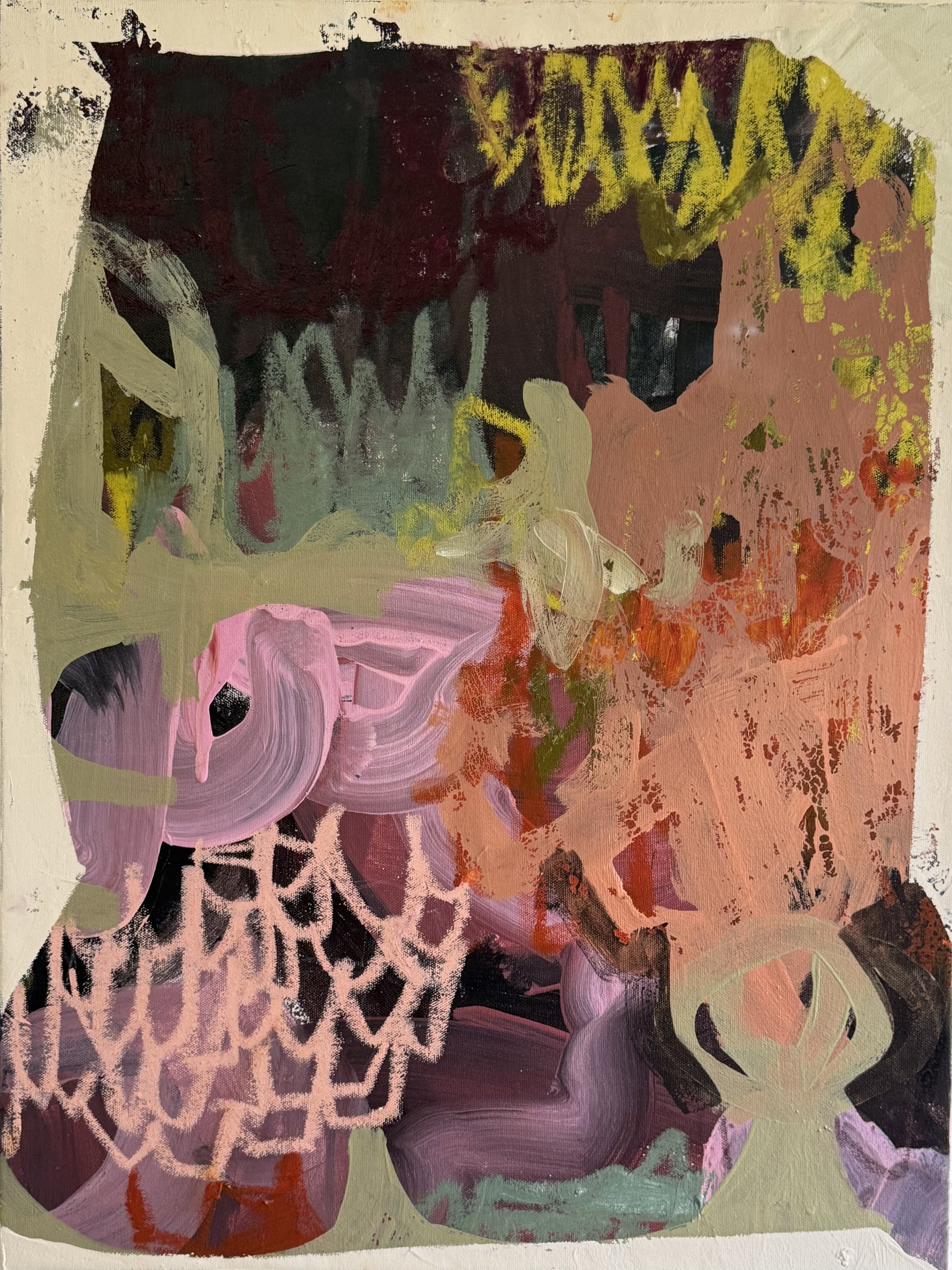 Through the Window, 2025, Mixed media on canvas, 24x18x2in 
$1,600.00