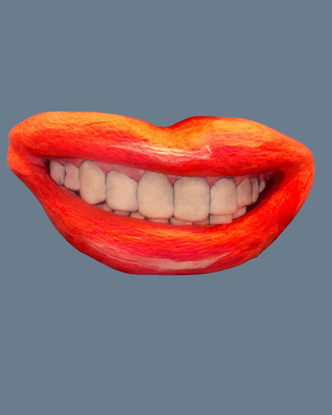 X.X. (Neon Orange) Medium Size/ Face Series, Wool over felted form, $1,000