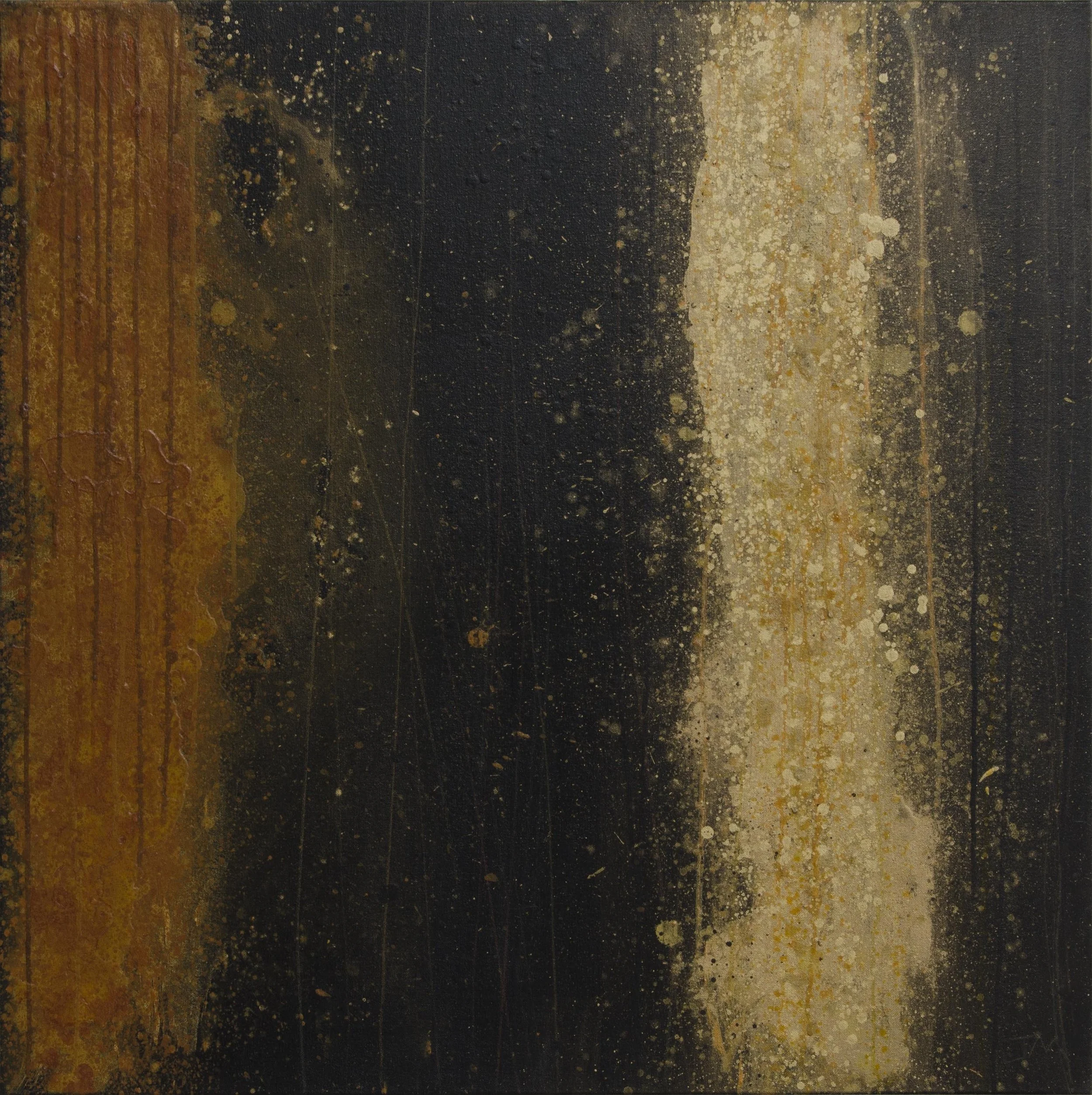 Javier Manrique, Gold Dust, 2024, acrylic on canvas, 36 x 36"