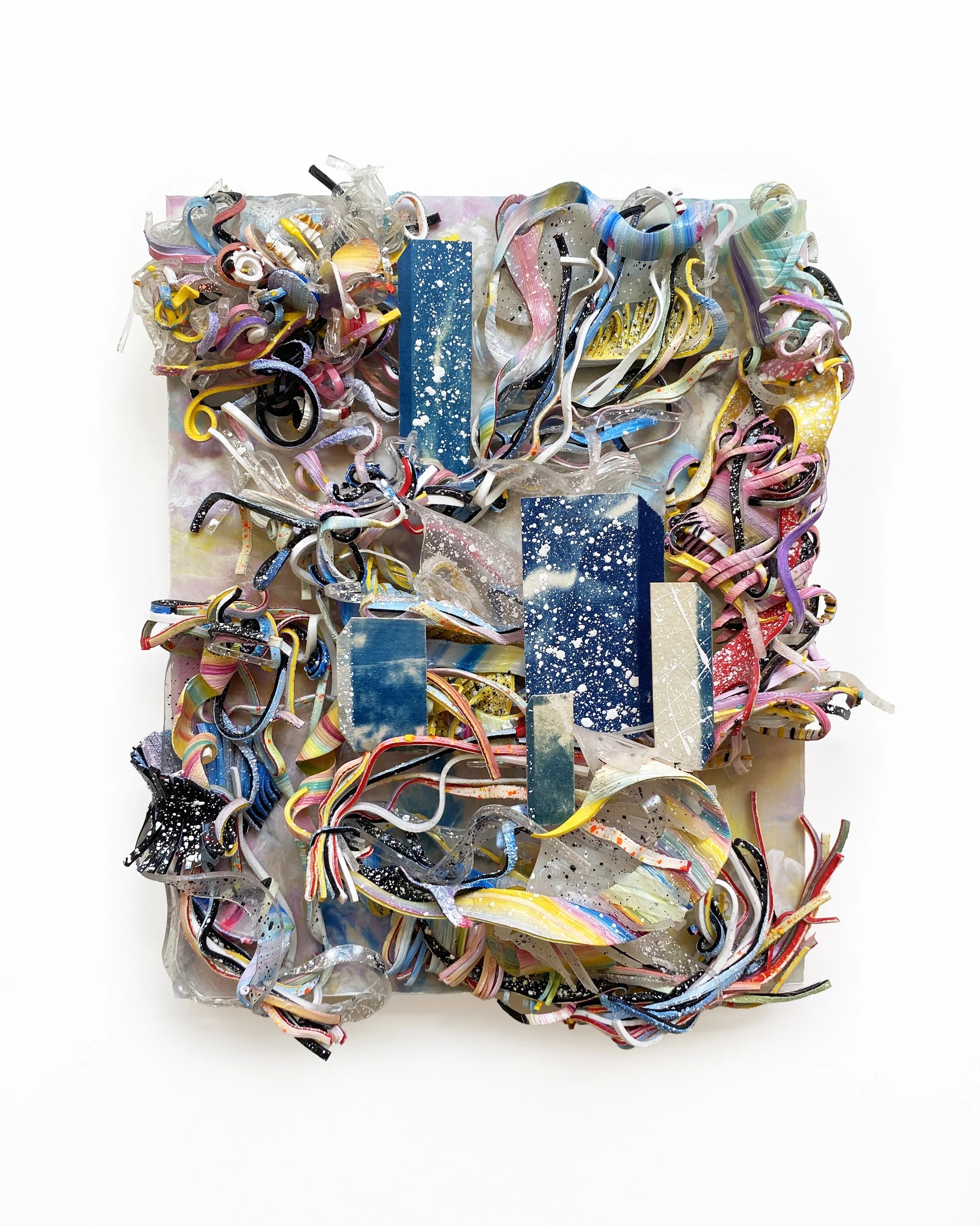 Brent Hayden, this must be the tallest ceiling for my head to be in clouds, 2021, polystyrene and cyanotype on panel, 8” x 10”
$500