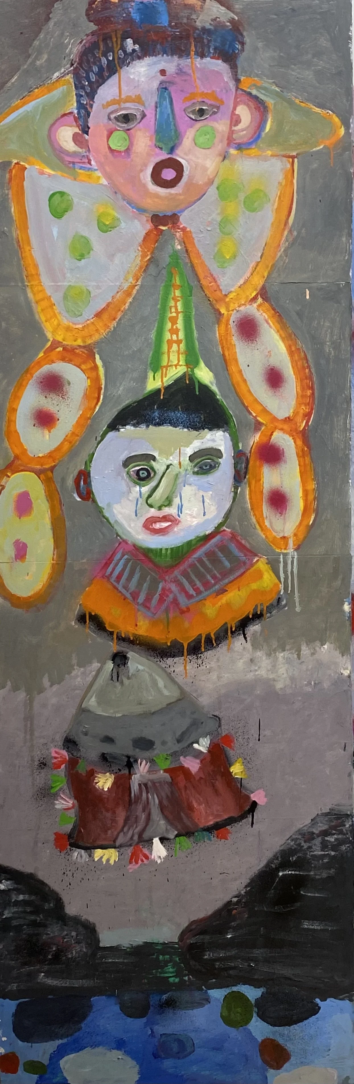 Clowns, 2023, Oil/Canvas, 80 x 24"