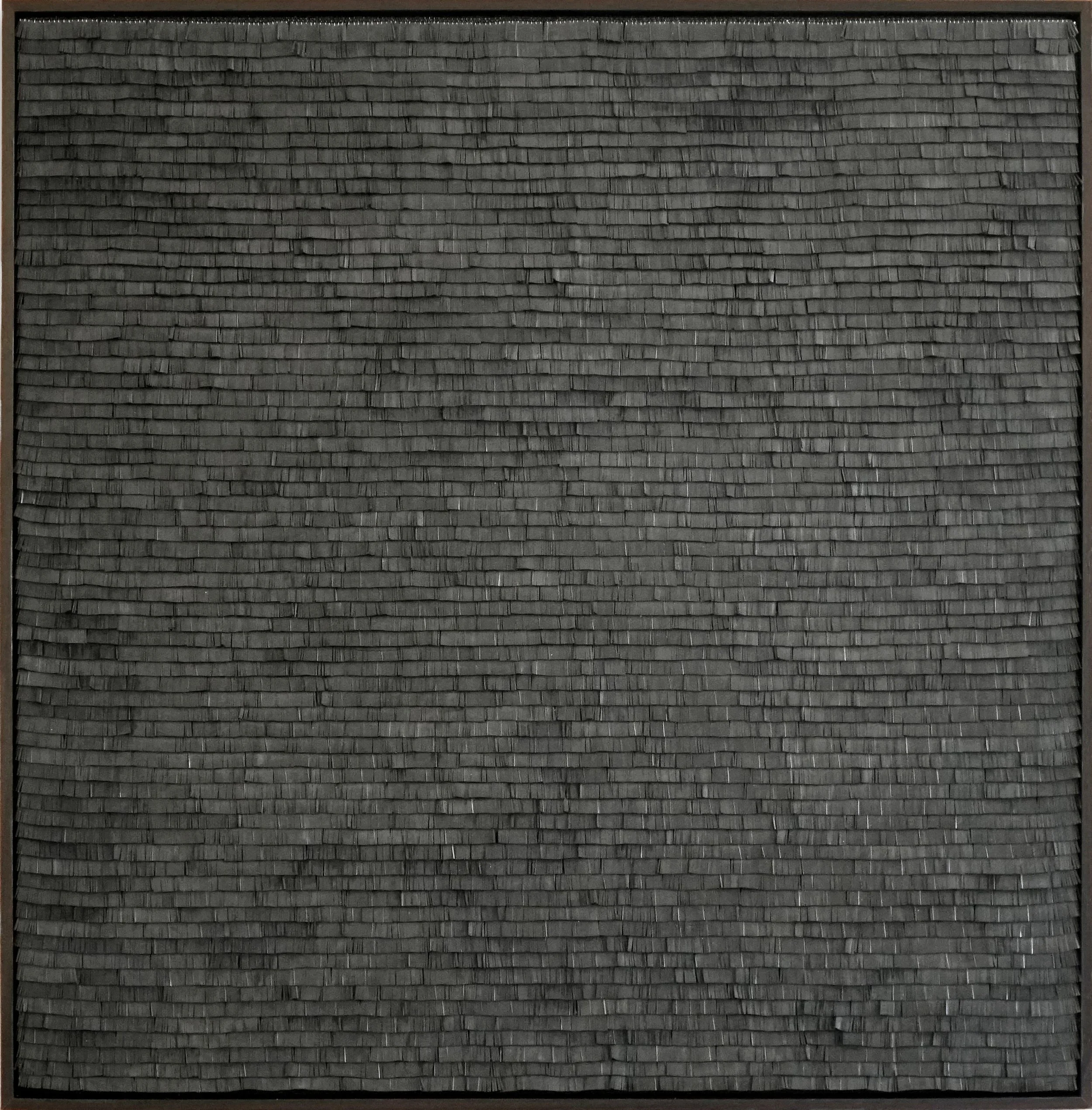Cécilia Lusven, Plume, 2025, 29 x 30inches, Handwoven from linen and discarded bicycle inner tubes, $4,000