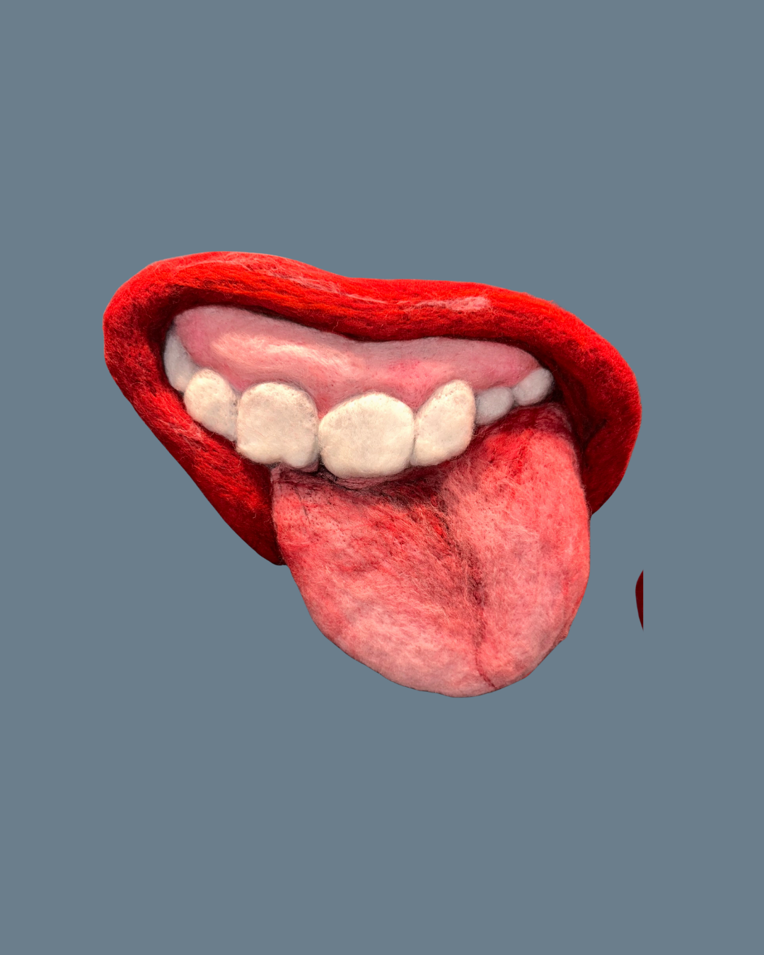 SOLD, 32., Small Size/ Dark Red Series , Wool over felted form