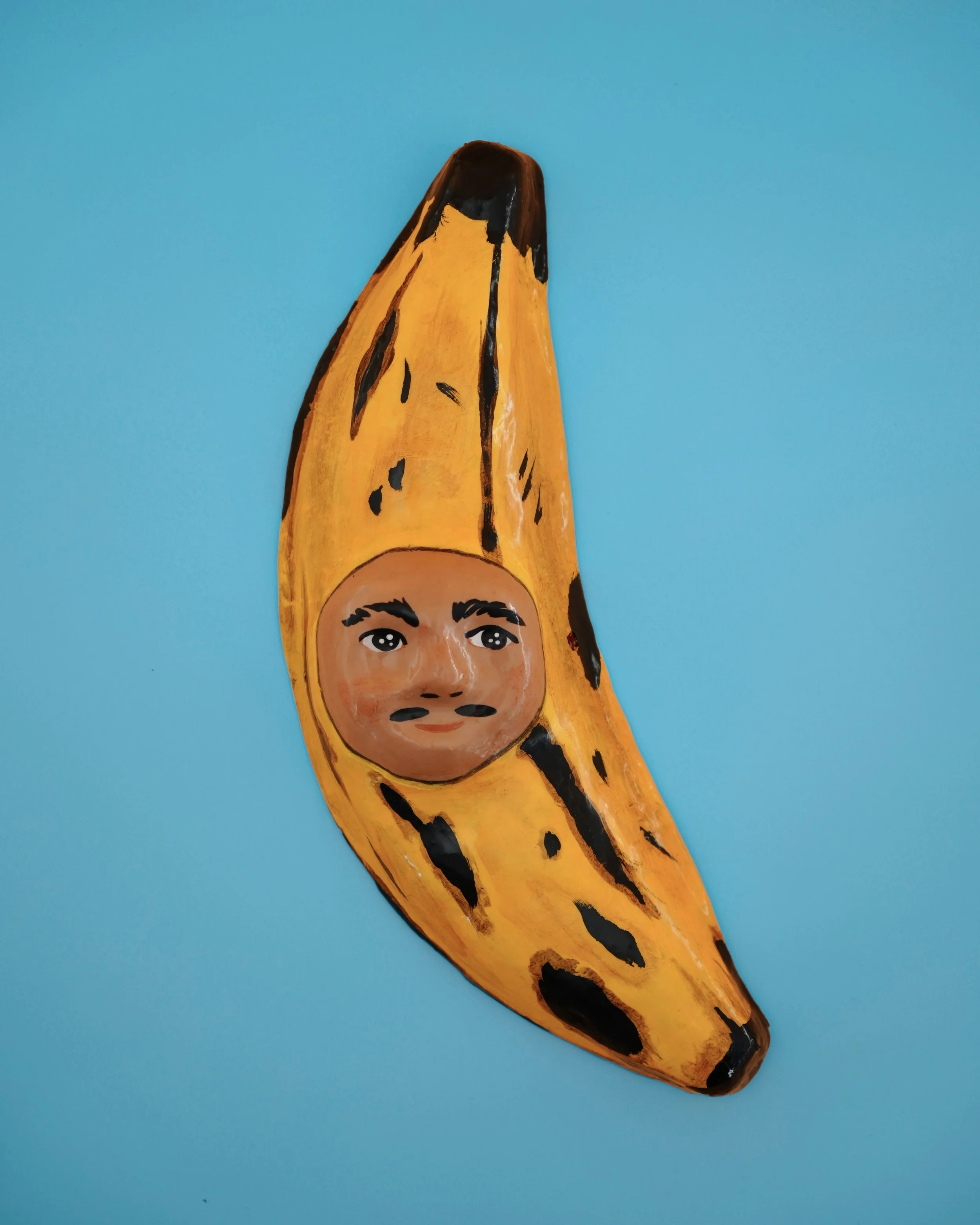 Plantin, 2024, Paper Mache, Acrylic Paint, Artist Resin 11.5 x 4.5 x 2.5 in.