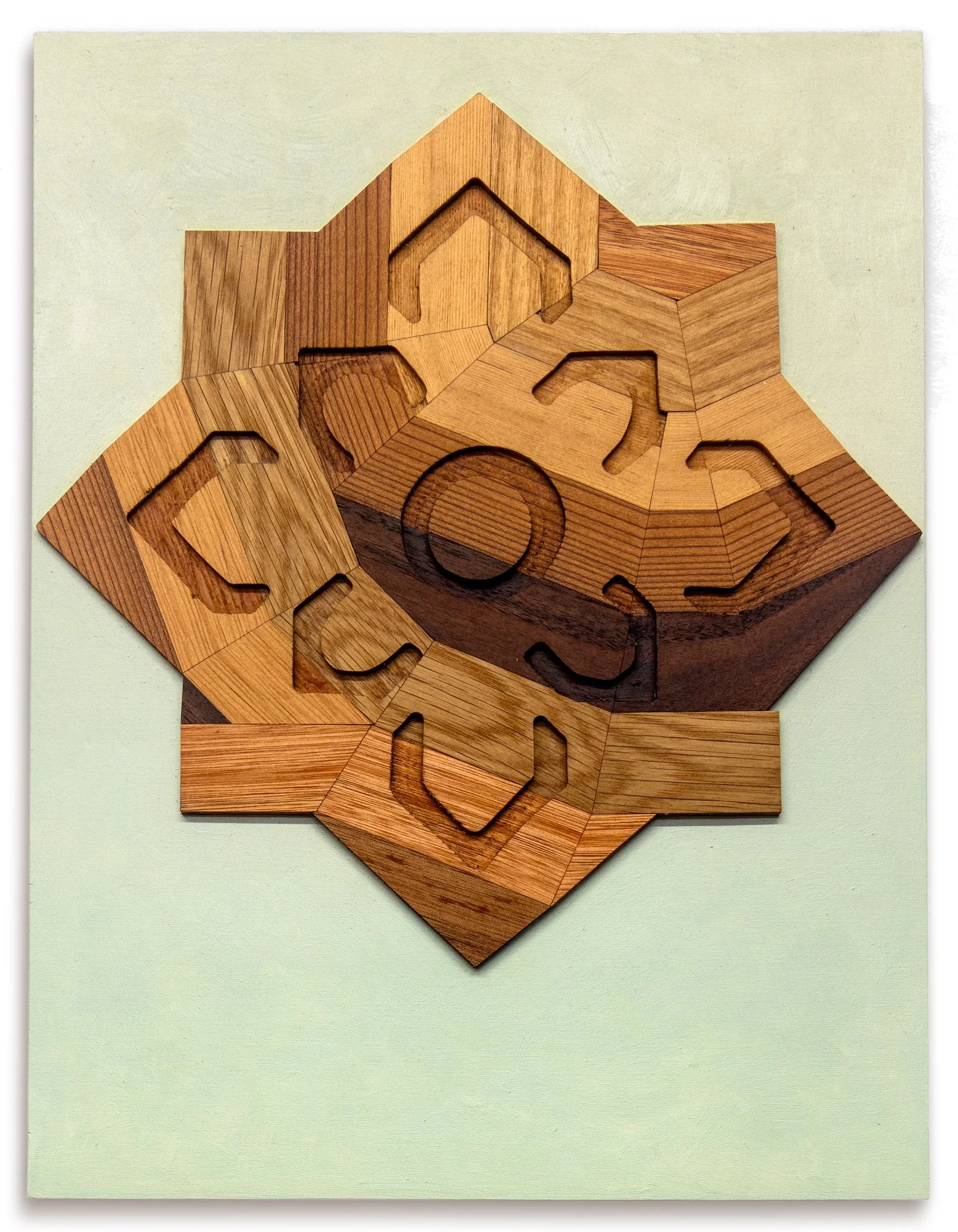Gentleness #8, 2026, 12 x 16 in
Salvaged wood (redwood, Douglas fir, oakl, ash, mahongay) and oil on wood panel
SOLD