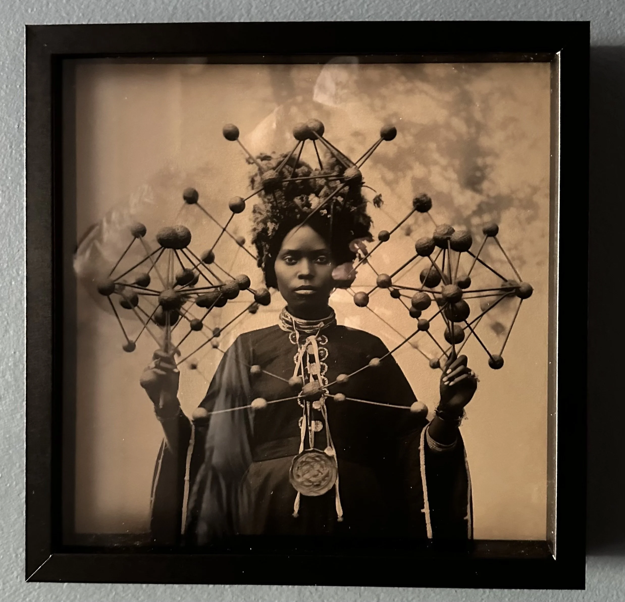 SOLD, The Artist
Digital collage (AI/MidJourney, Photoshop), archival pigment ink on 100% cotton Hahnemühle 308 gsm metallic photo rag, frame, 11.5” x 11.5”, edition of 10, $450