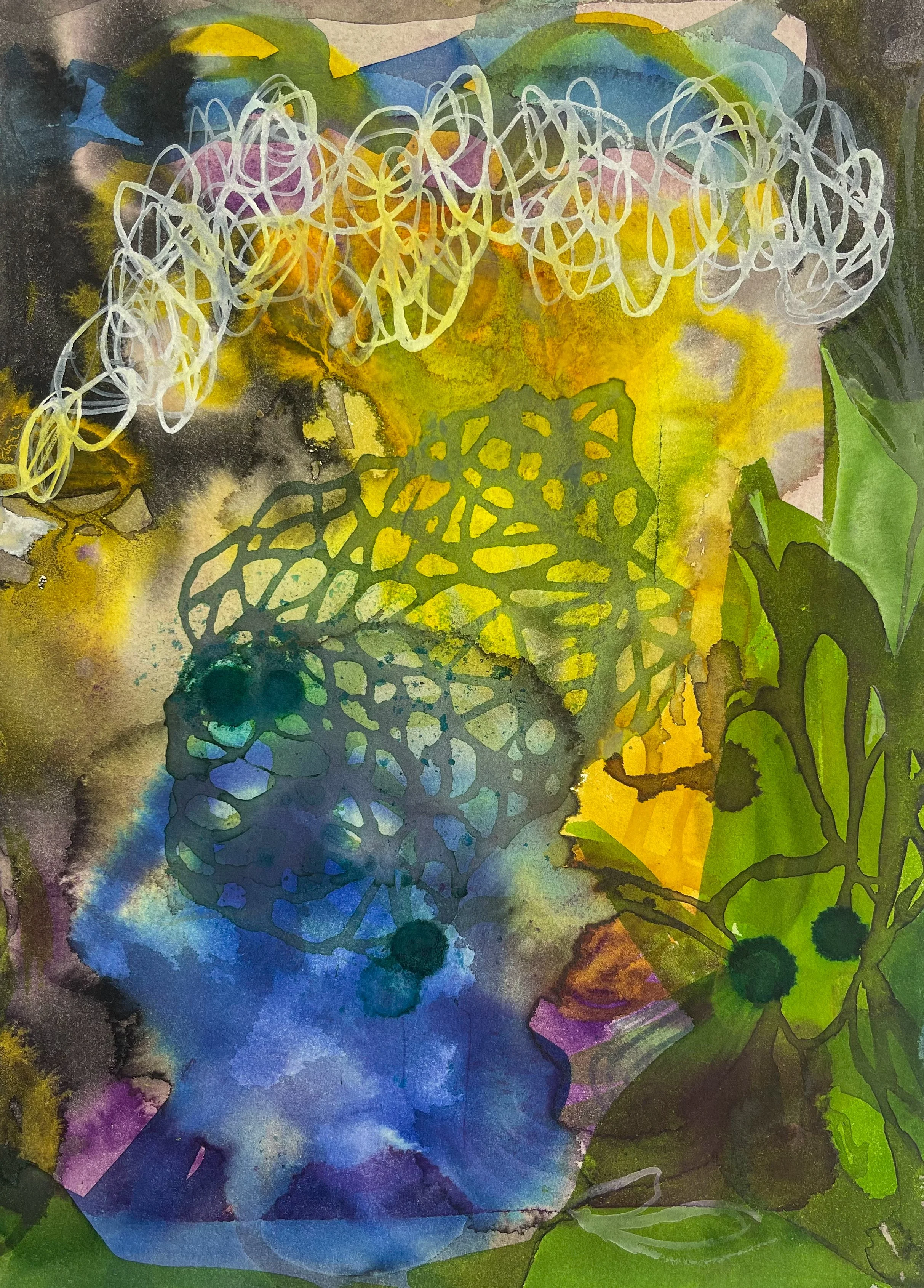 In Nature, 2025, Watercolorand acrylic inks on paper, 14x10in 
$800.00