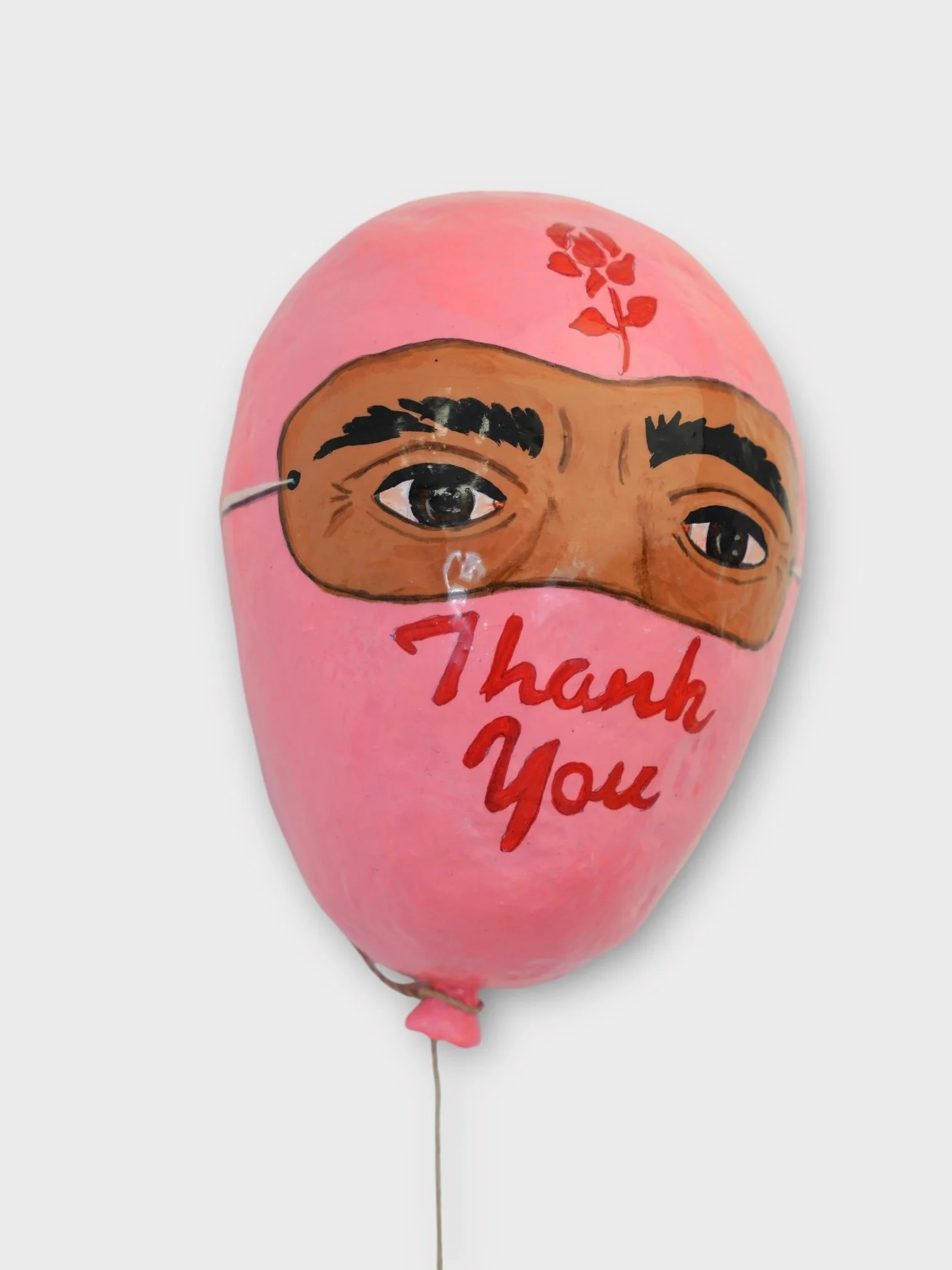 Reuse Me, 2024, Paper Mache, Acrylic Paint, Artist Resin 9 x 6 x 4.5 in.