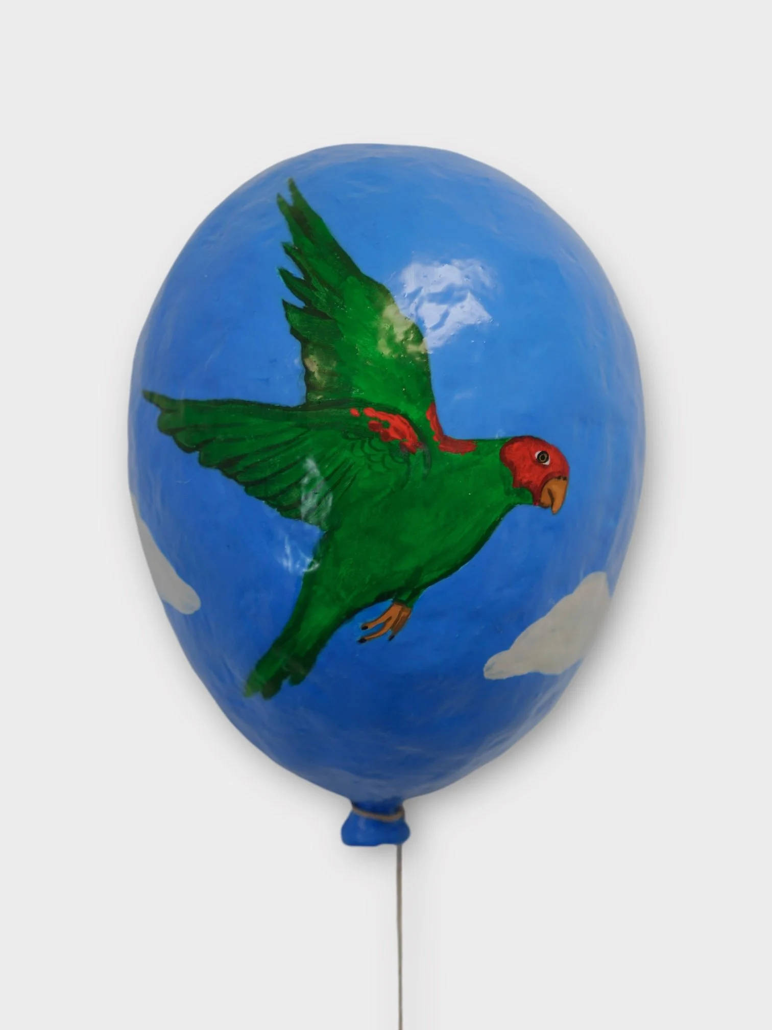 A Walk Down Sacramento, 2024, Paper Mache, Acrylic Paint, Artist Resin 9 x 7 x 5.5 in.