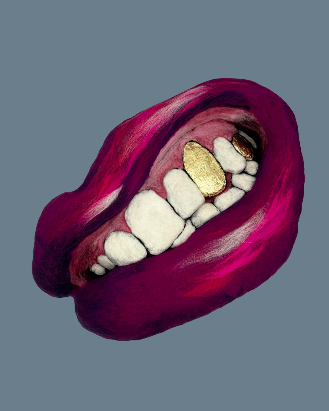 Large Gold "Becca", 24K gold leafing, wool over felted form, $1,500