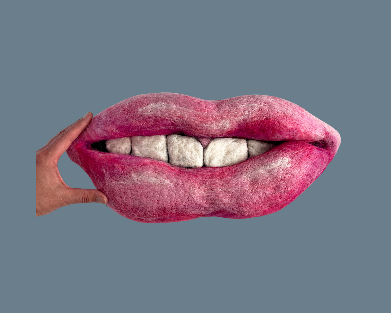 Words I've Been Waiting to Hear (pink), Wool over felted form, $1,100