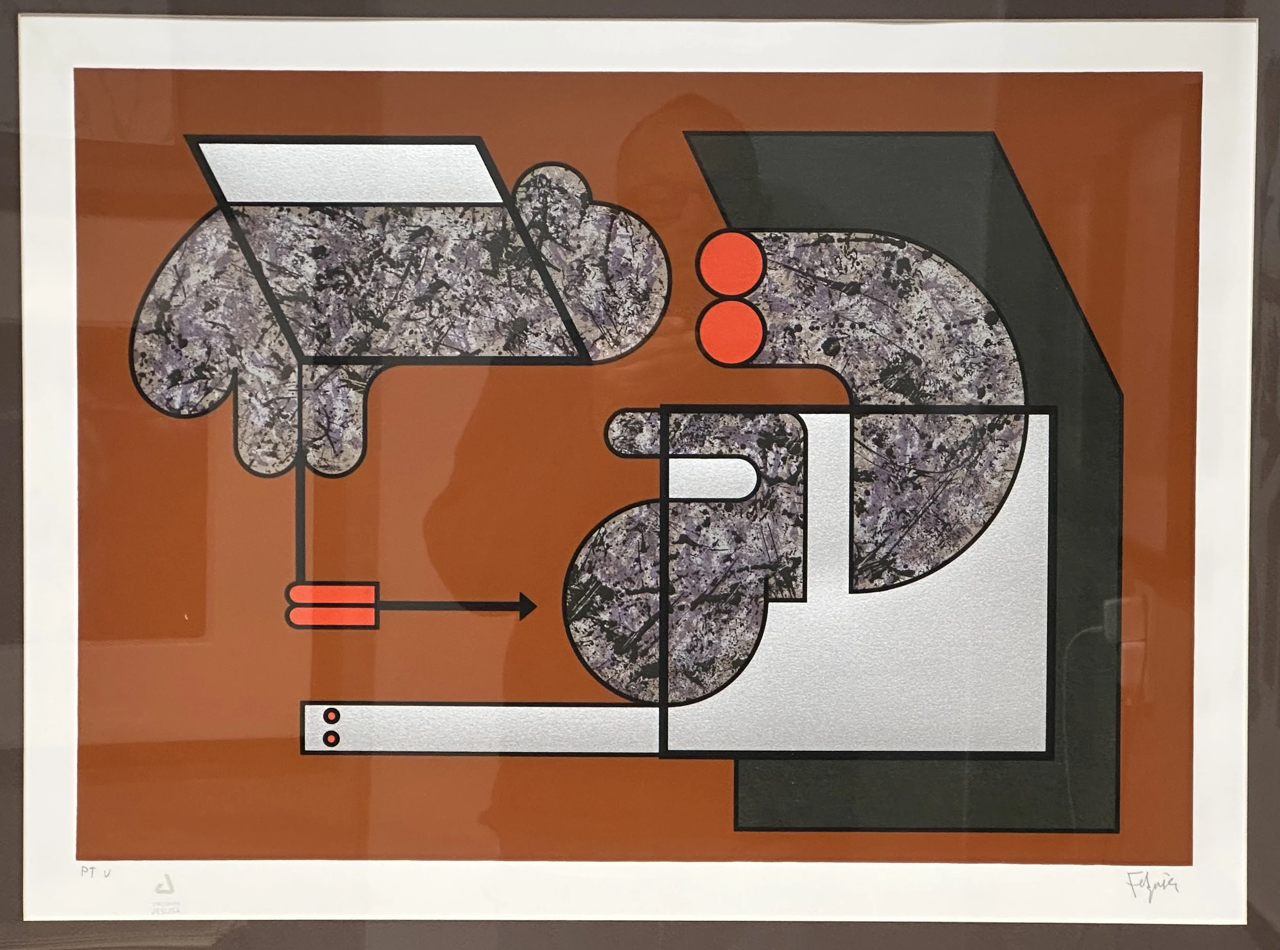 Manual Felguerez, untitled, PA 6 PINK, no date,	serigraph, 29 x 36in framed	$1,250