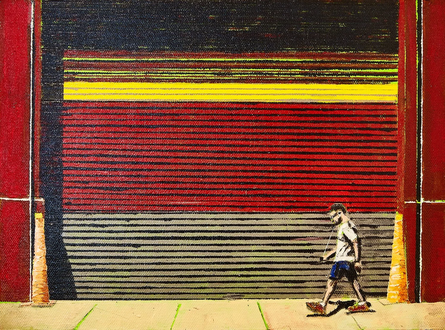 Urban Abstraction #11 - Hudson Square, New York City, 2025 Acrylic, Ink, and Pencil on Wood Panel, 9” x 12”, $1200