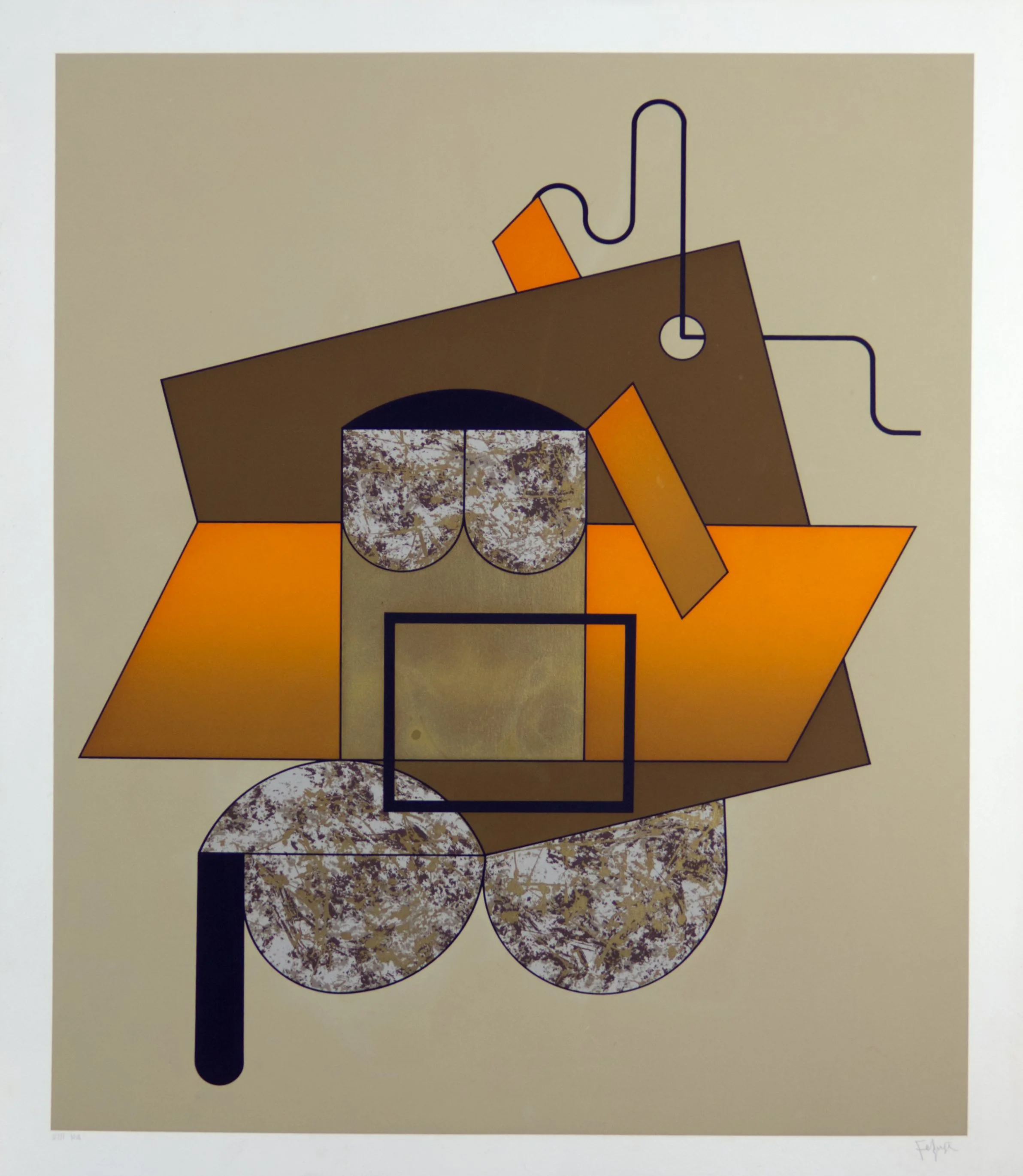 Manual Felguerez, untitled, VIII PA, no date, serigraph, 32 x 26in framed, $1,250