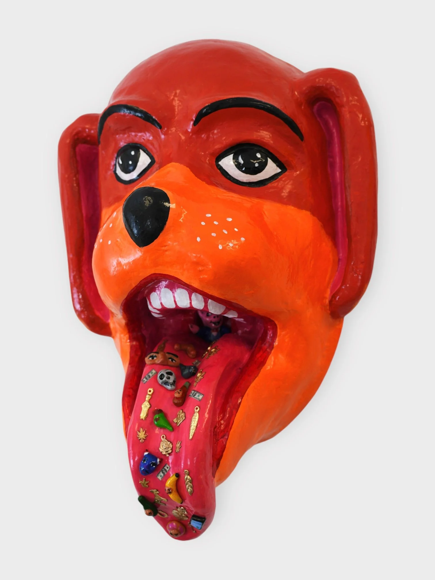 Chasing Luck, 2024, Paper Mache, Acrylic Paint, Artist Resin 20 x 14 x 7 in.