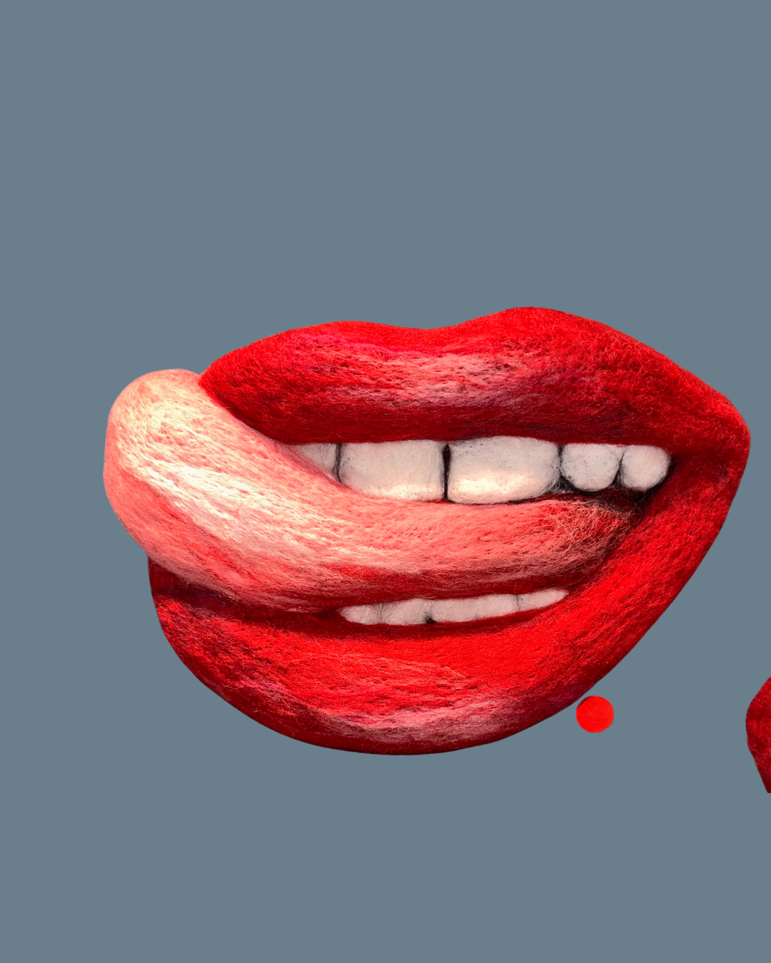 SOLD, 31., Small Size/ Dark Red Series , Wool over felted form