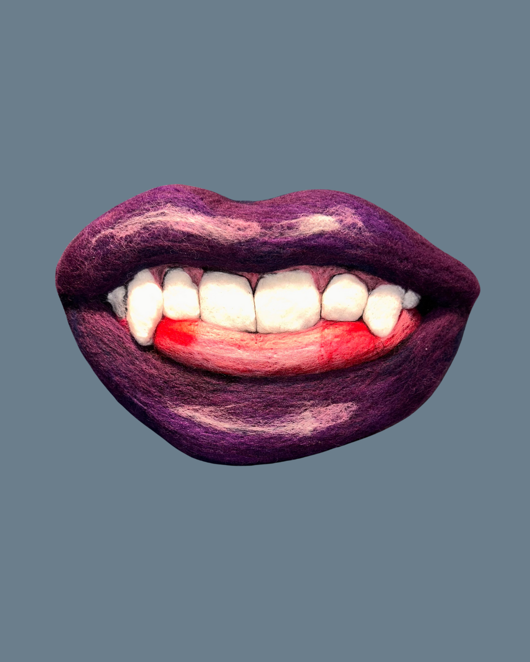 SOLD, 46., Plum/Deep Purple Series , Wool over felted form