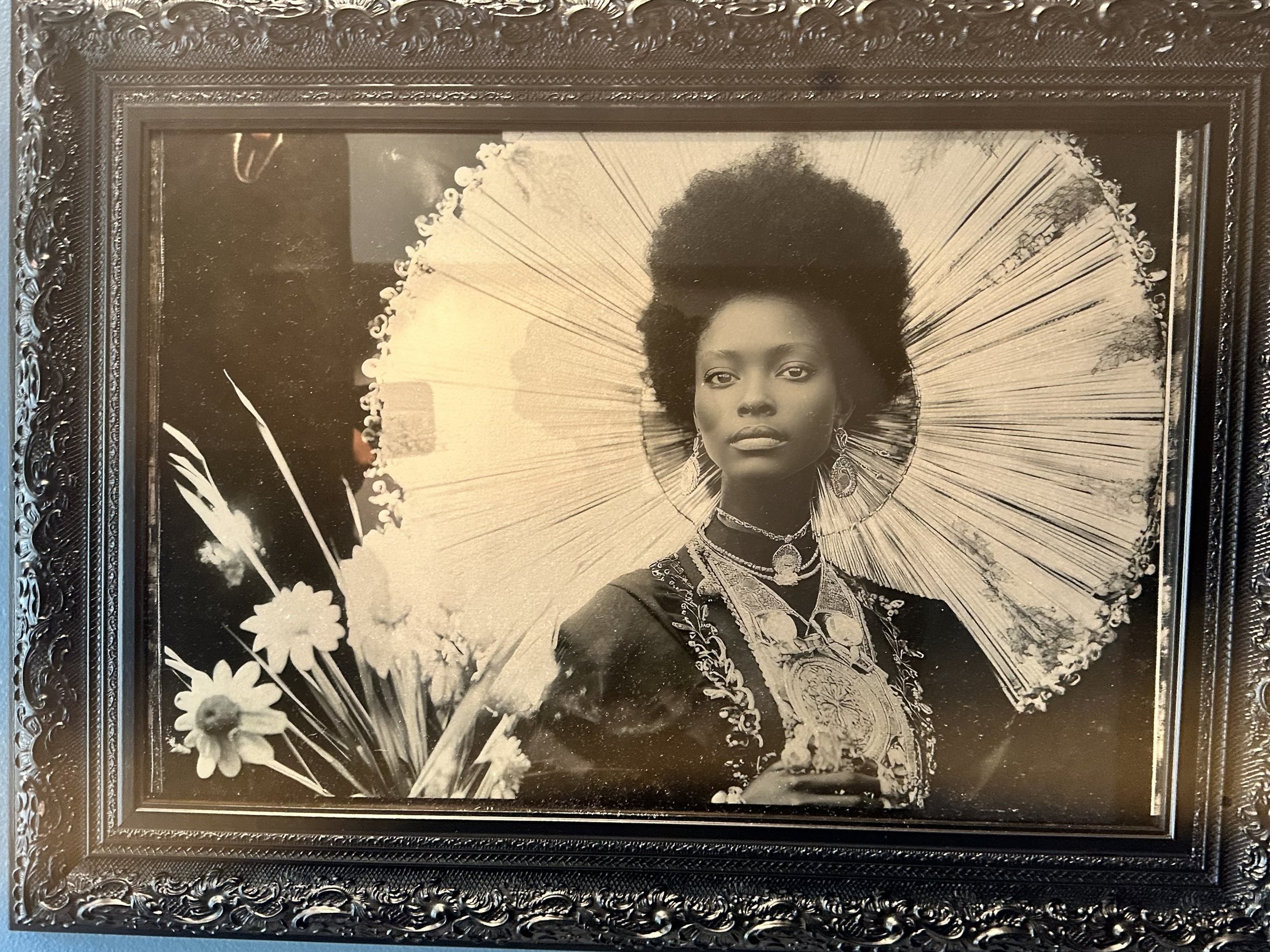 Garden Series II
Digital collage (AI/MidJourney, Photoshop), archival pigment ink on 100% cotton Hahnemühle 308 gsm metallic photo rag, frame, 18” x 24”, $950