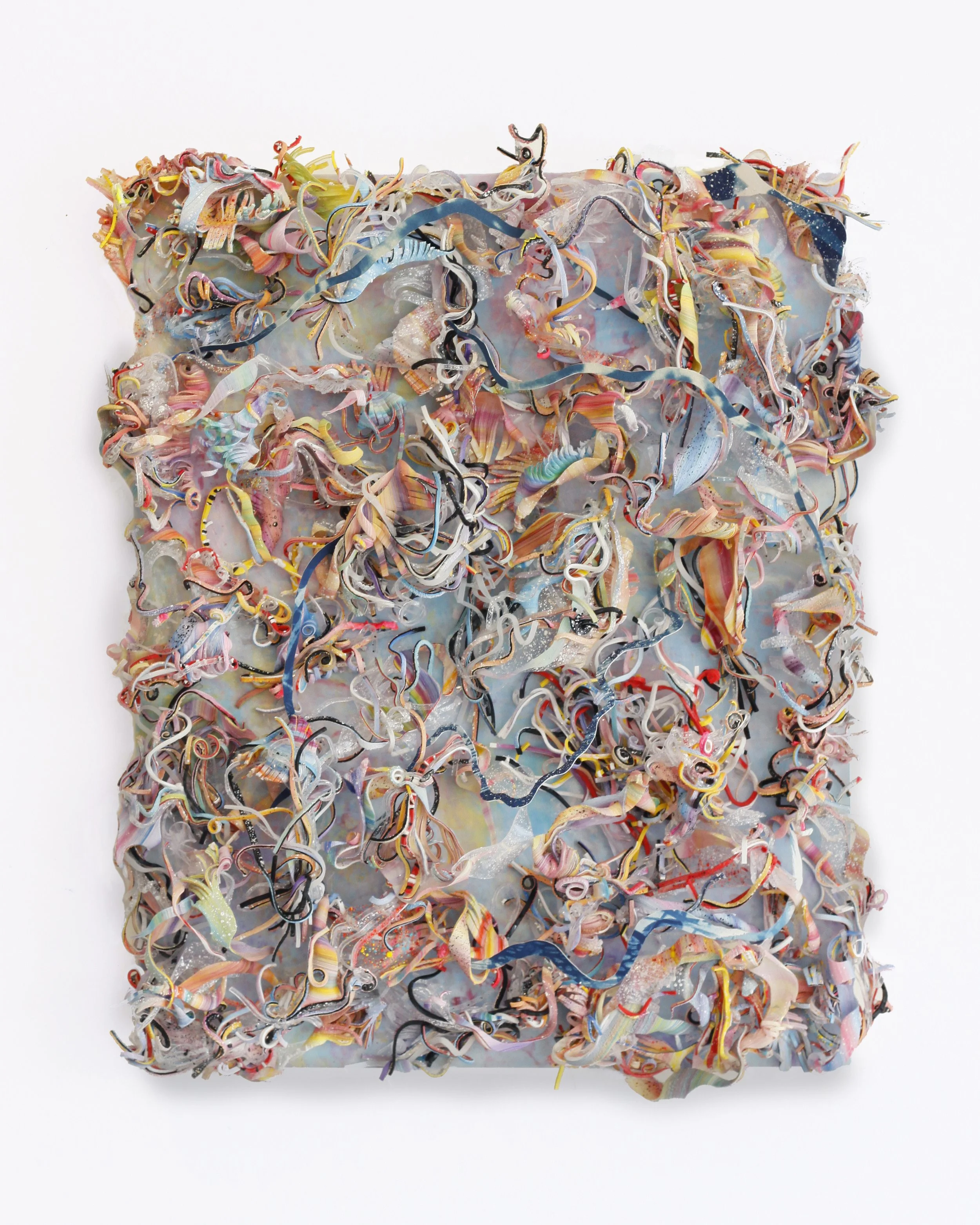 Brent Hayden, time to be nourished, 2021
polystyrene, acrylic, vellum, and cyanotype on panel, 16" x 20"
$850