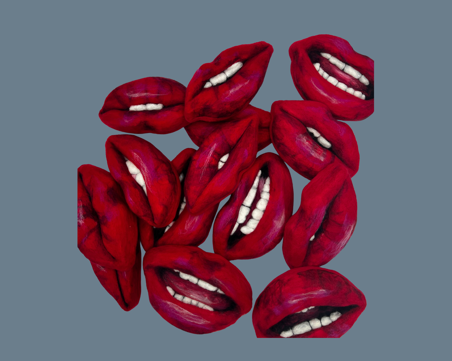 "I love you" set of 14, Animation file included, Wool over felted form, $2,500