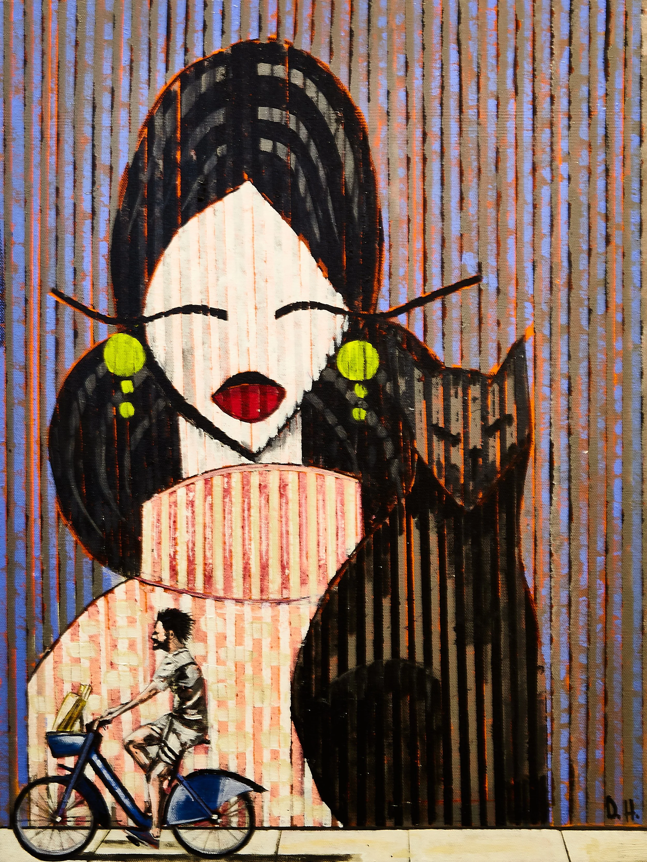 Urban Abstraction #7 - Porto, Portugal, 2025 Acrylic, Ink, and Pencil on Wood Panel
24” x 18”, $3100