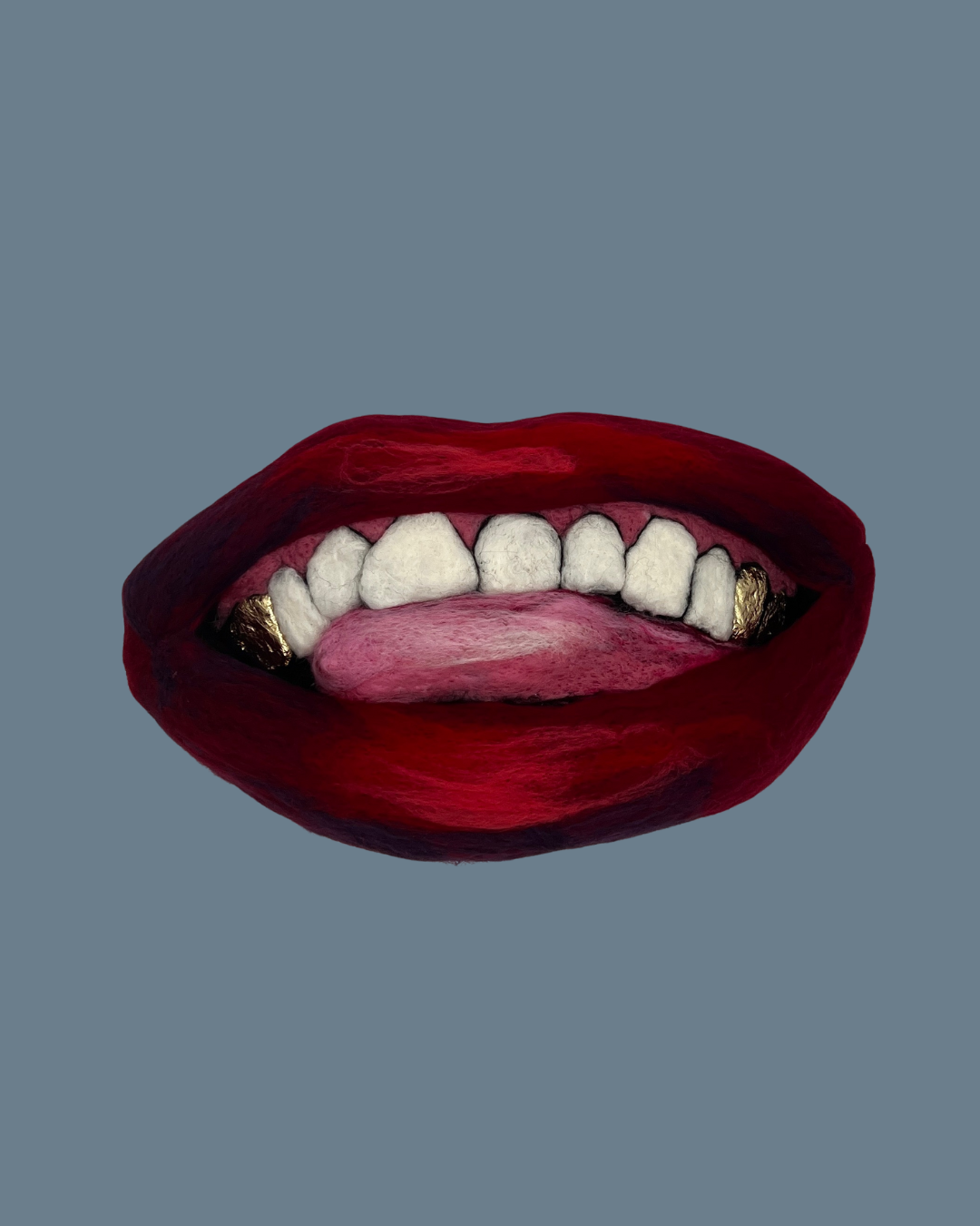 Timmy, 4K gold leafing, wool over felted form, $1,100