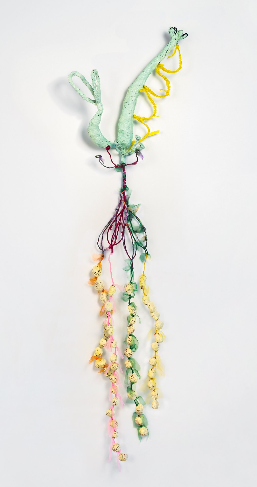 Returning the Air, 2025, Celluclay, Sculptamold, wire, wire mesh, fabric, acrylic paint, 74 x 18 x 8-½ in.
$1000