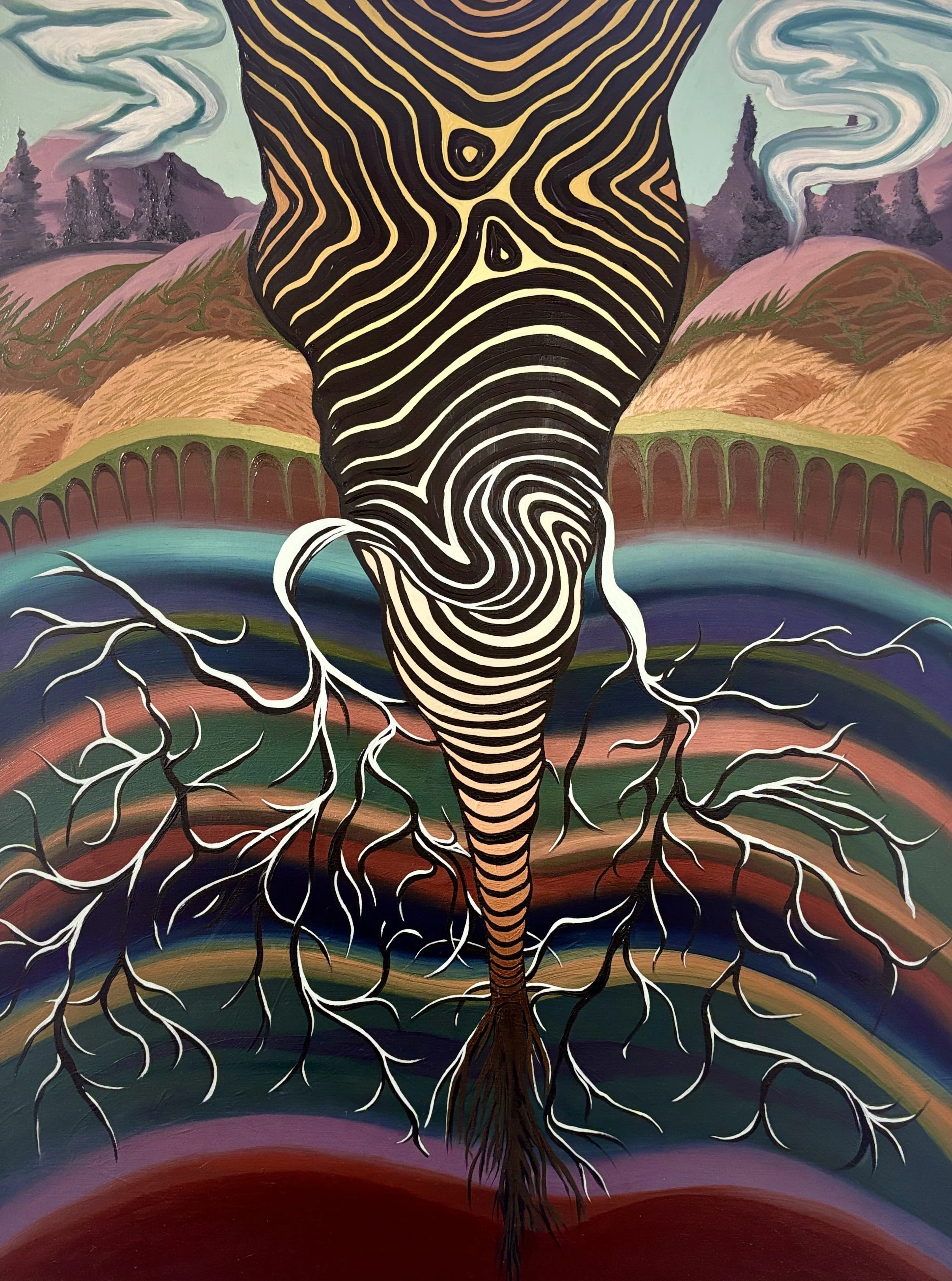 Nick Maltagliati, Rooted With Energy, Oil on wood, 24 x 18 in., 2026
$1500