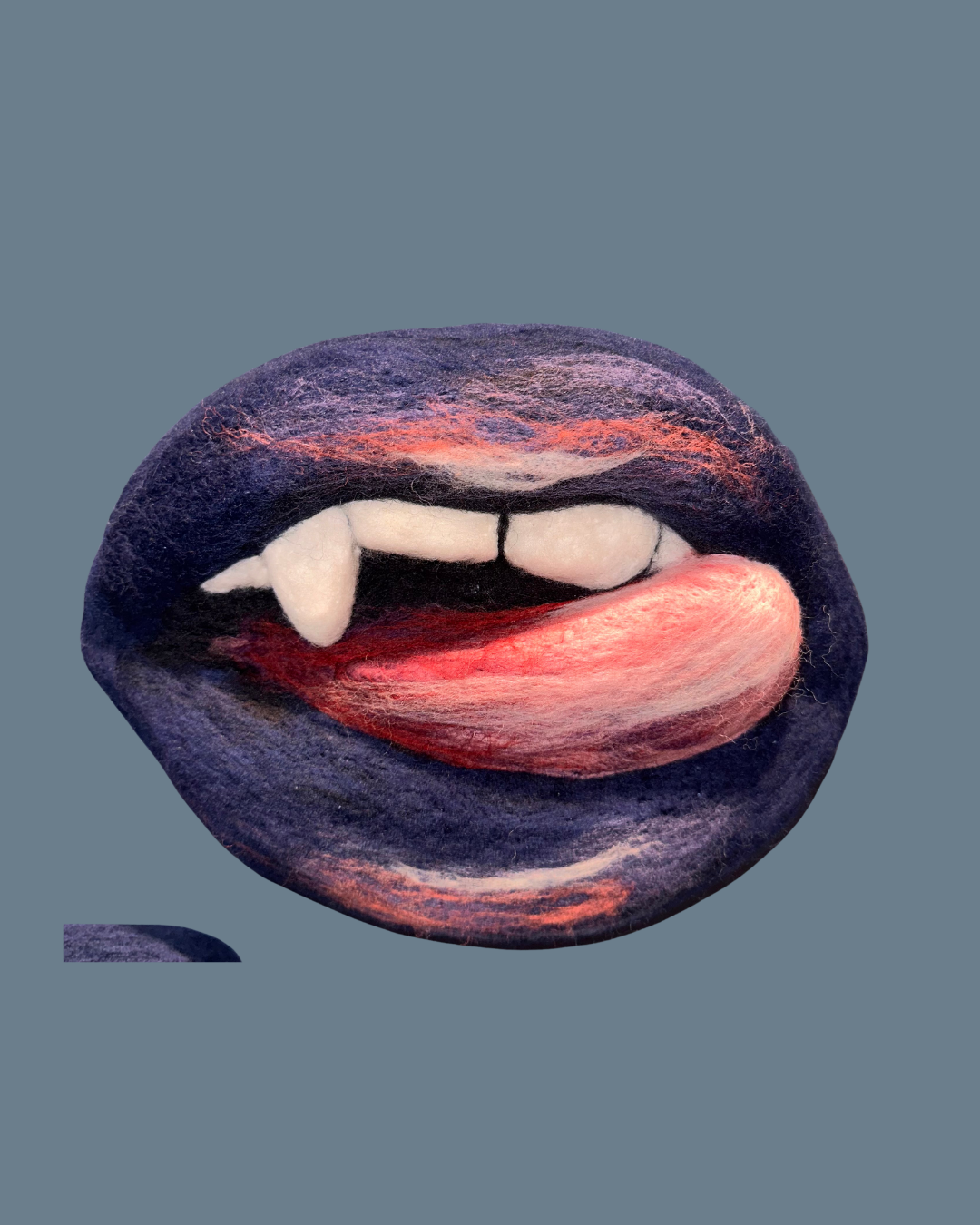 SOLD, 50., Navy Blue Series , Wool over felted form