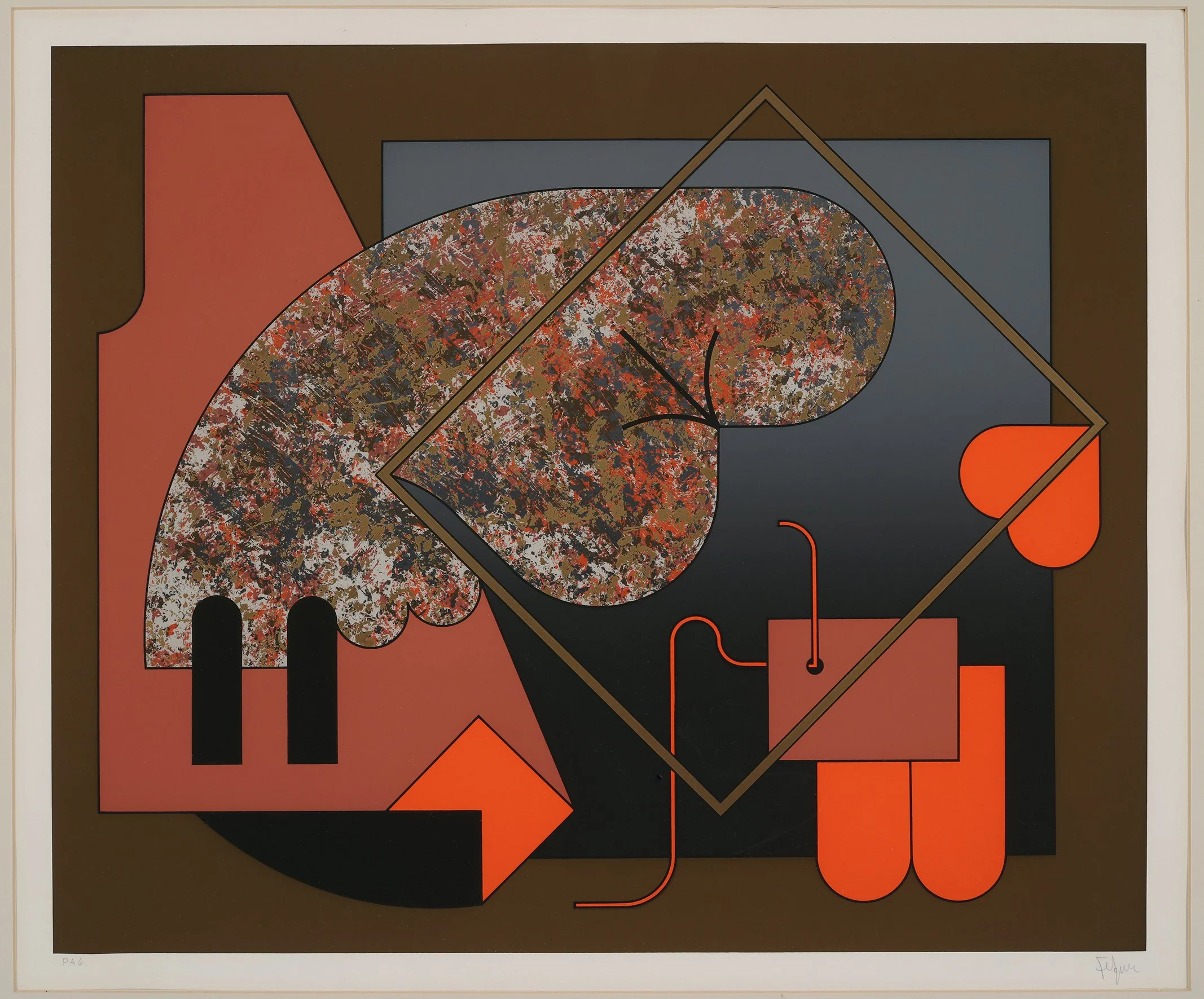 Manual Felguerez, untitled, PA 6 PINK, no date, serigraph, SOLD