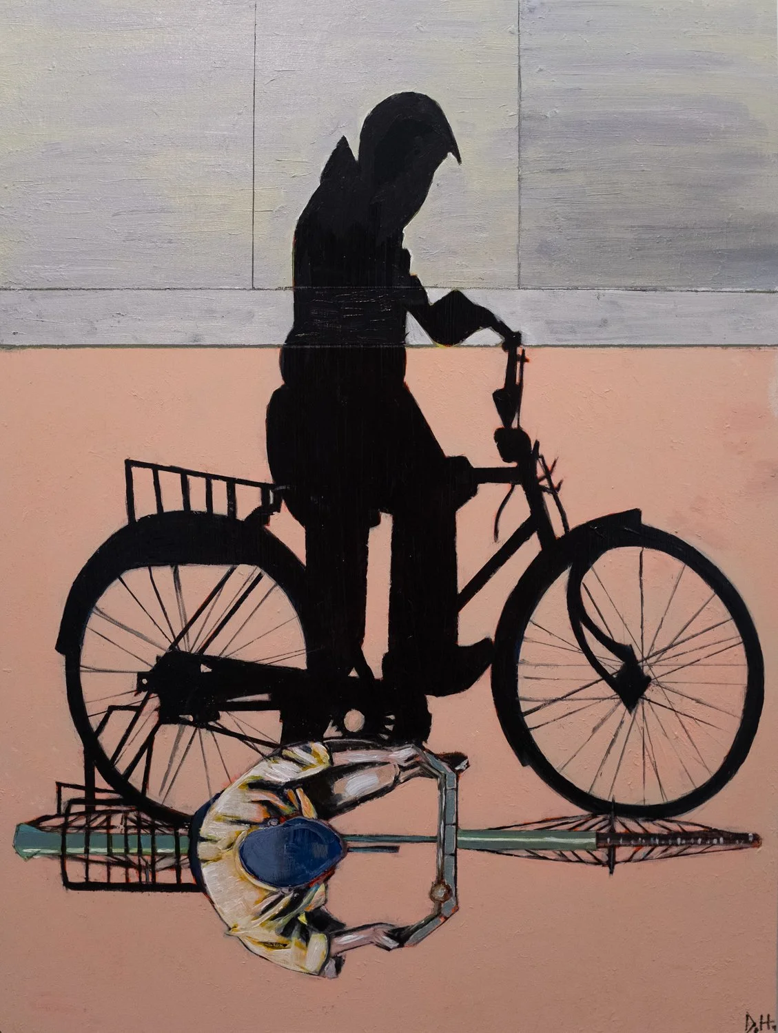 Bicycle, 2022
Acrylic and pencil on wood panel 24” x 18”
$2100