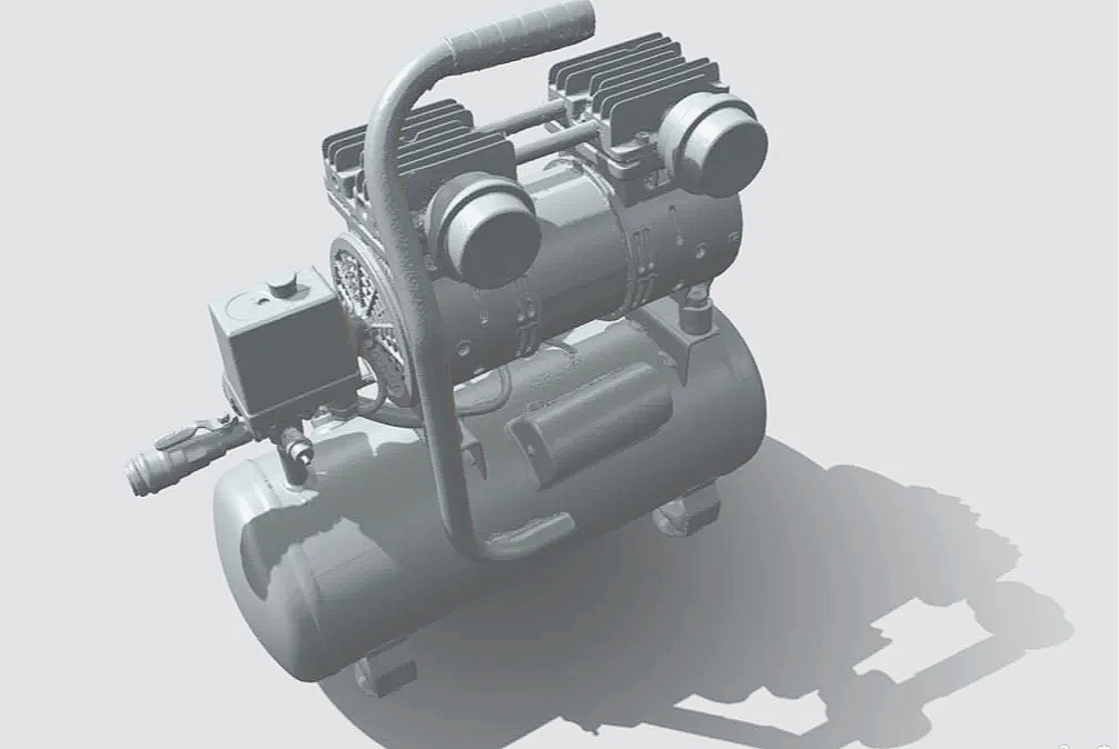 still image of a 3D model generated from a 3d scan of a compressor